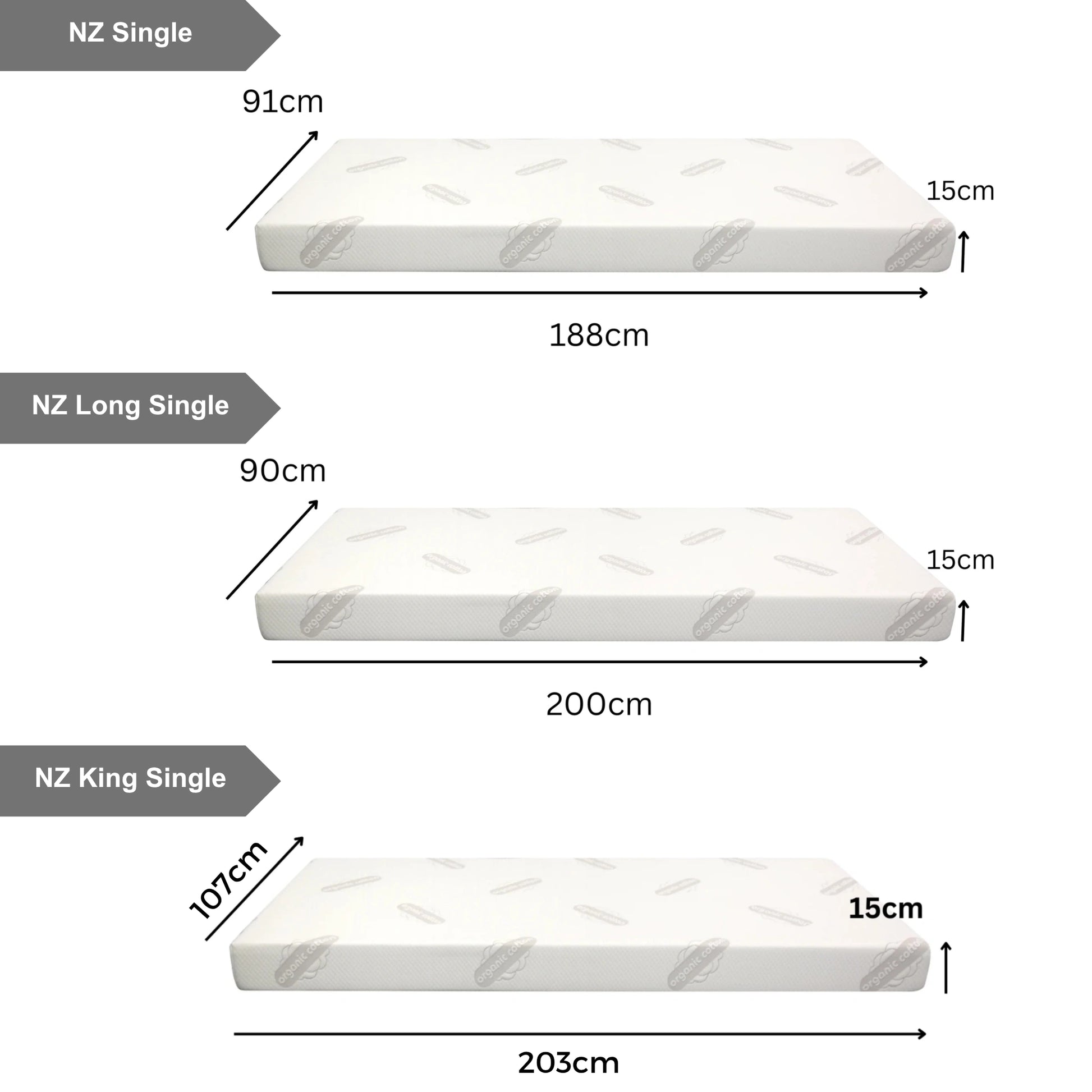 Lumo Slim Memory Foam Mattress, Medium Firm, Creamy White