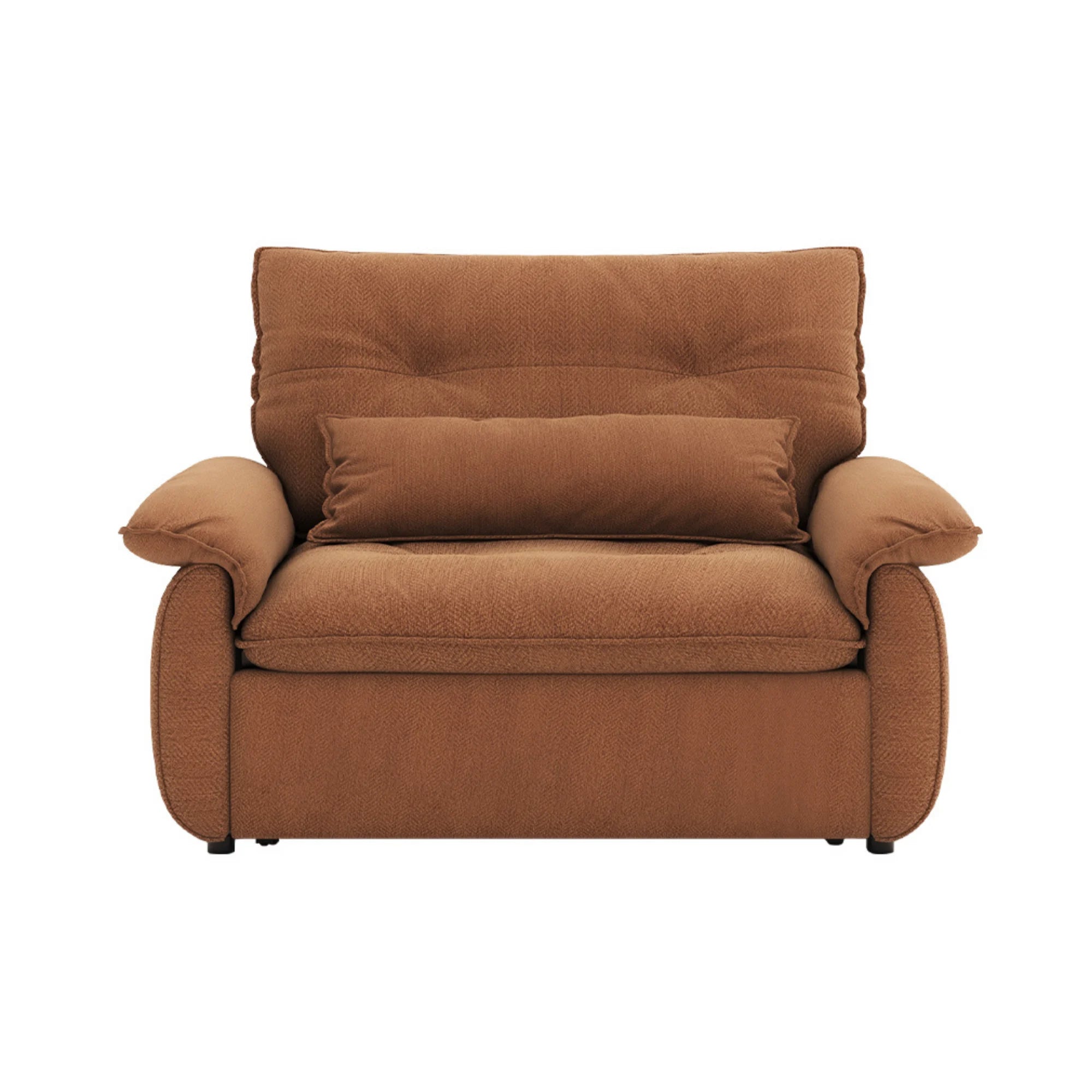 Linspire Rilla 1-Seater Sofa Bed, Linen-Look Fabric, Brown