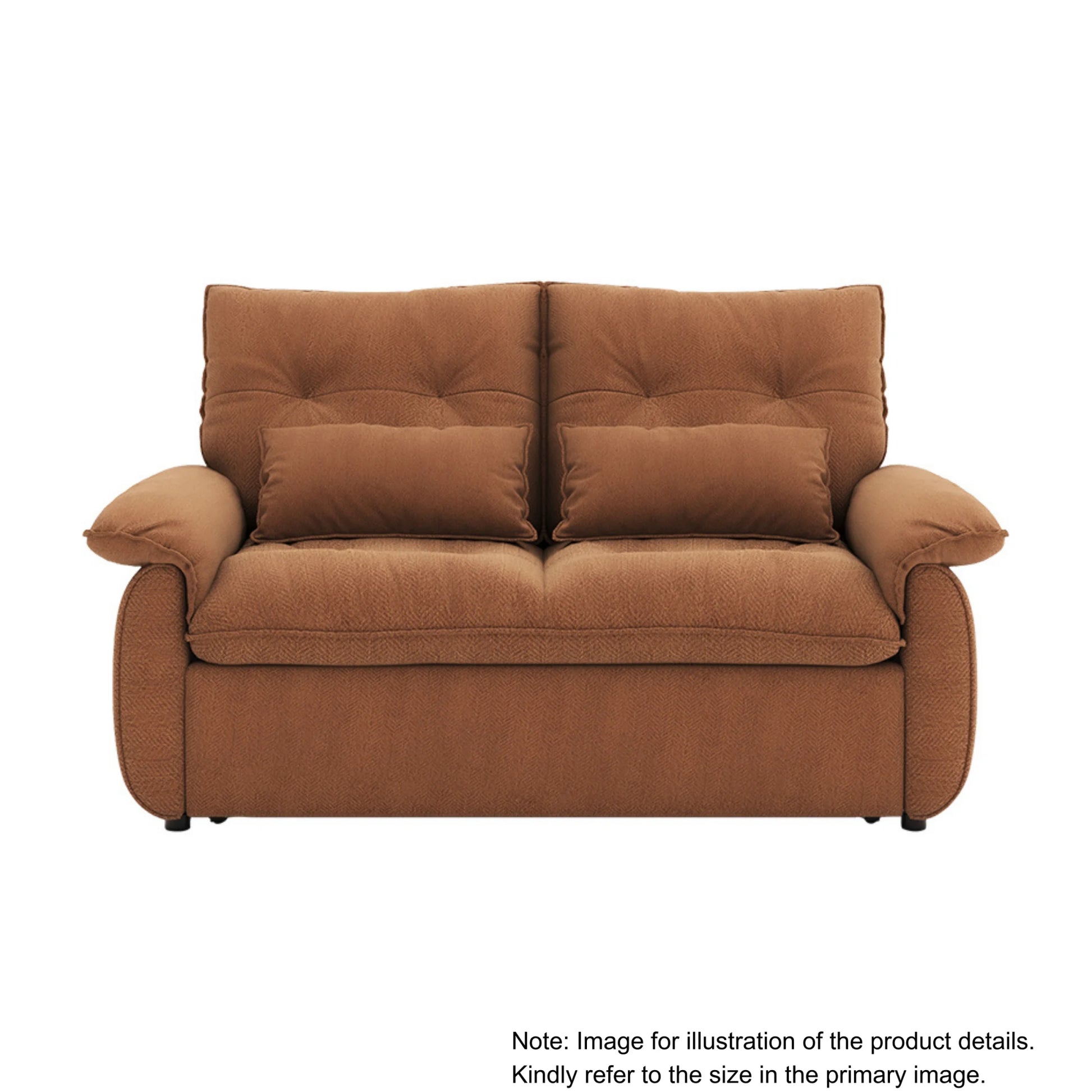 Linspire Rilla 3-Seater Sofa Bed, Linen-Look Fabric, Brown