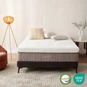 Lumo Cloud Memory Foam Mattress, Adjustable Firmness, White, Grey