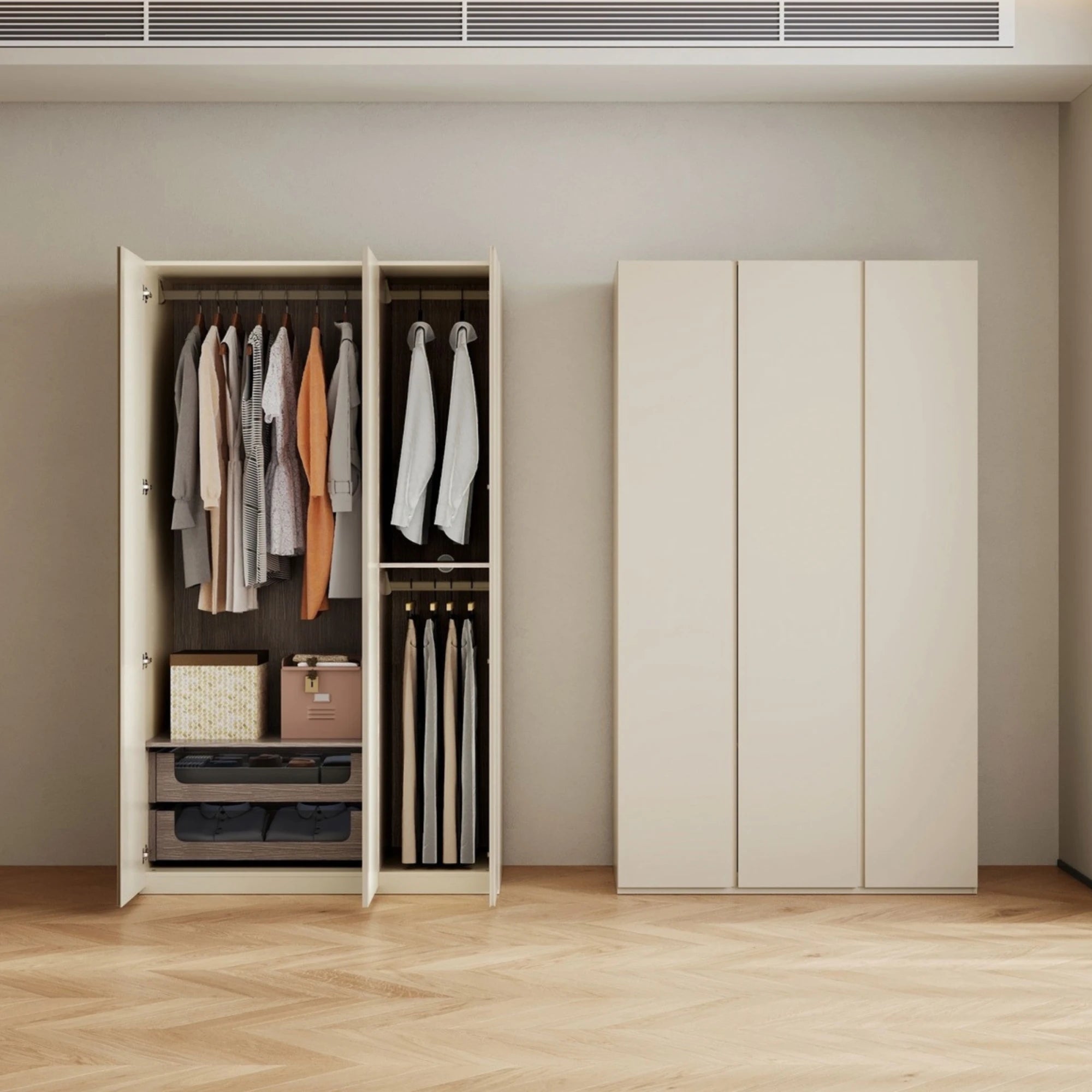 Linspire Vanko 3-Door Wardrobe with Drawers