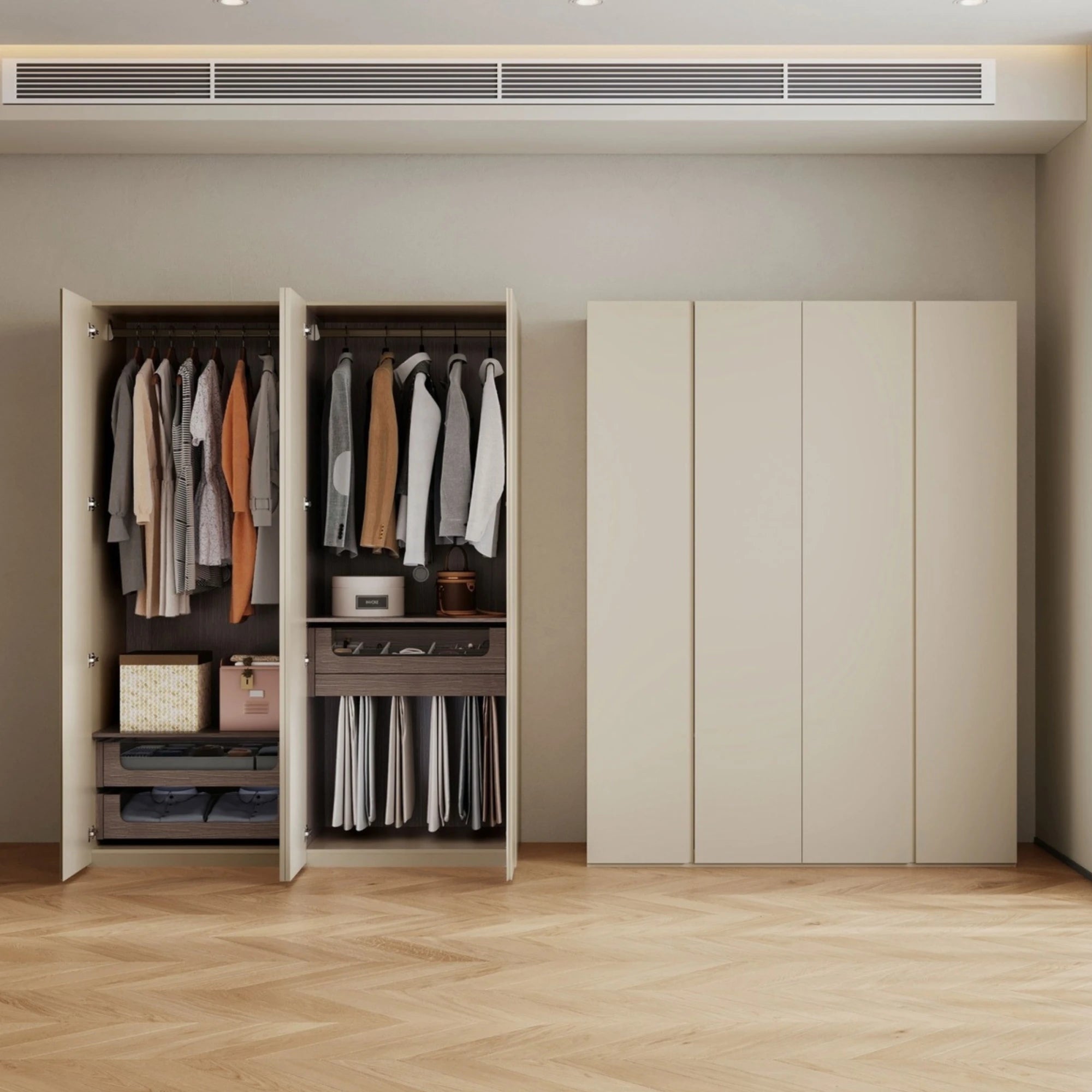 Linspire Vanko 4-Door Wardrobe with Drawers