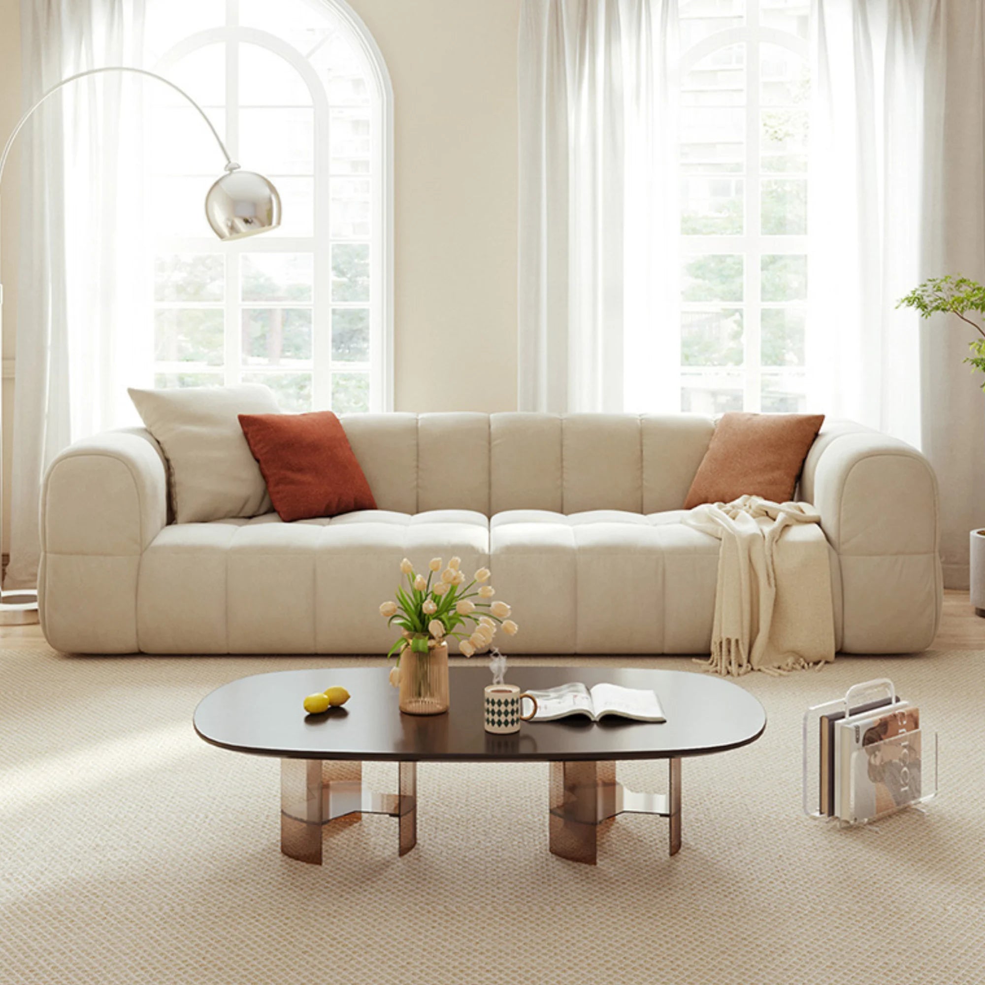 Linspire Yeliz Leathaire 4-Seater Sofa