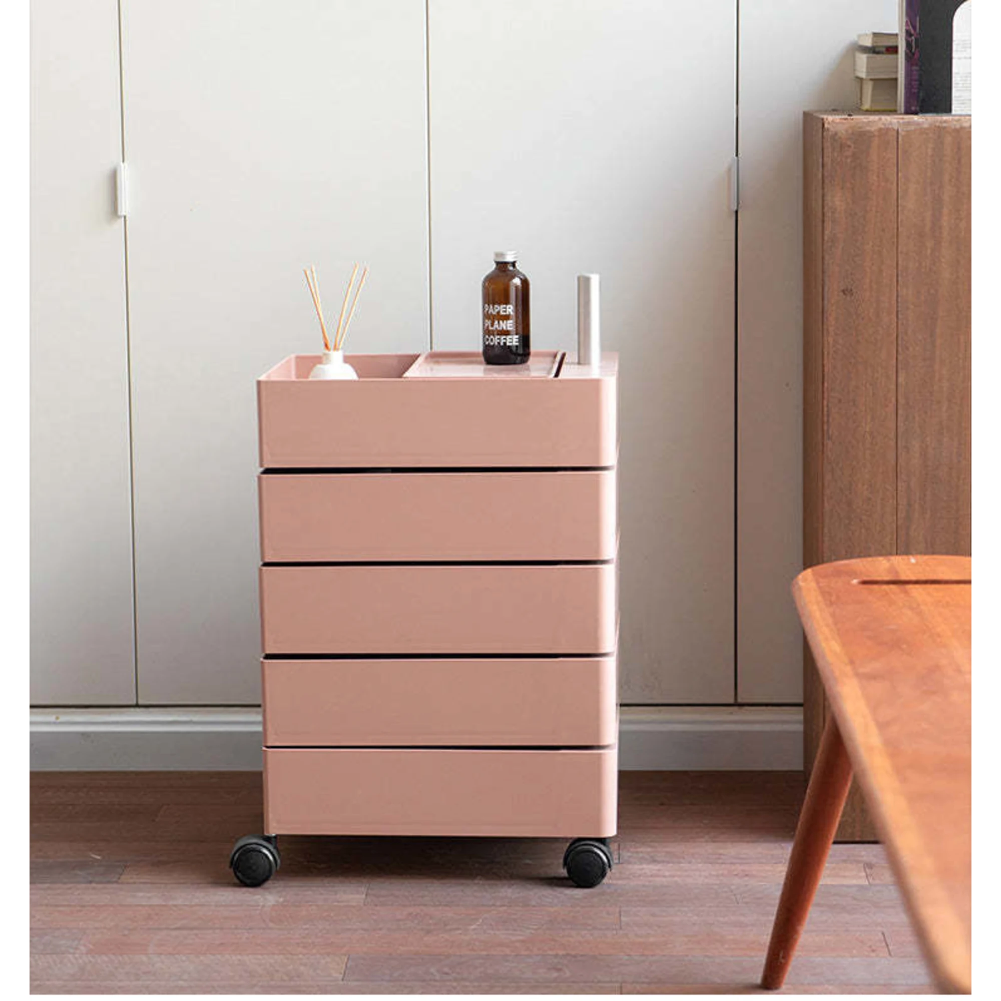 MODE Rosa Rotatable Trolley Cart, Pink