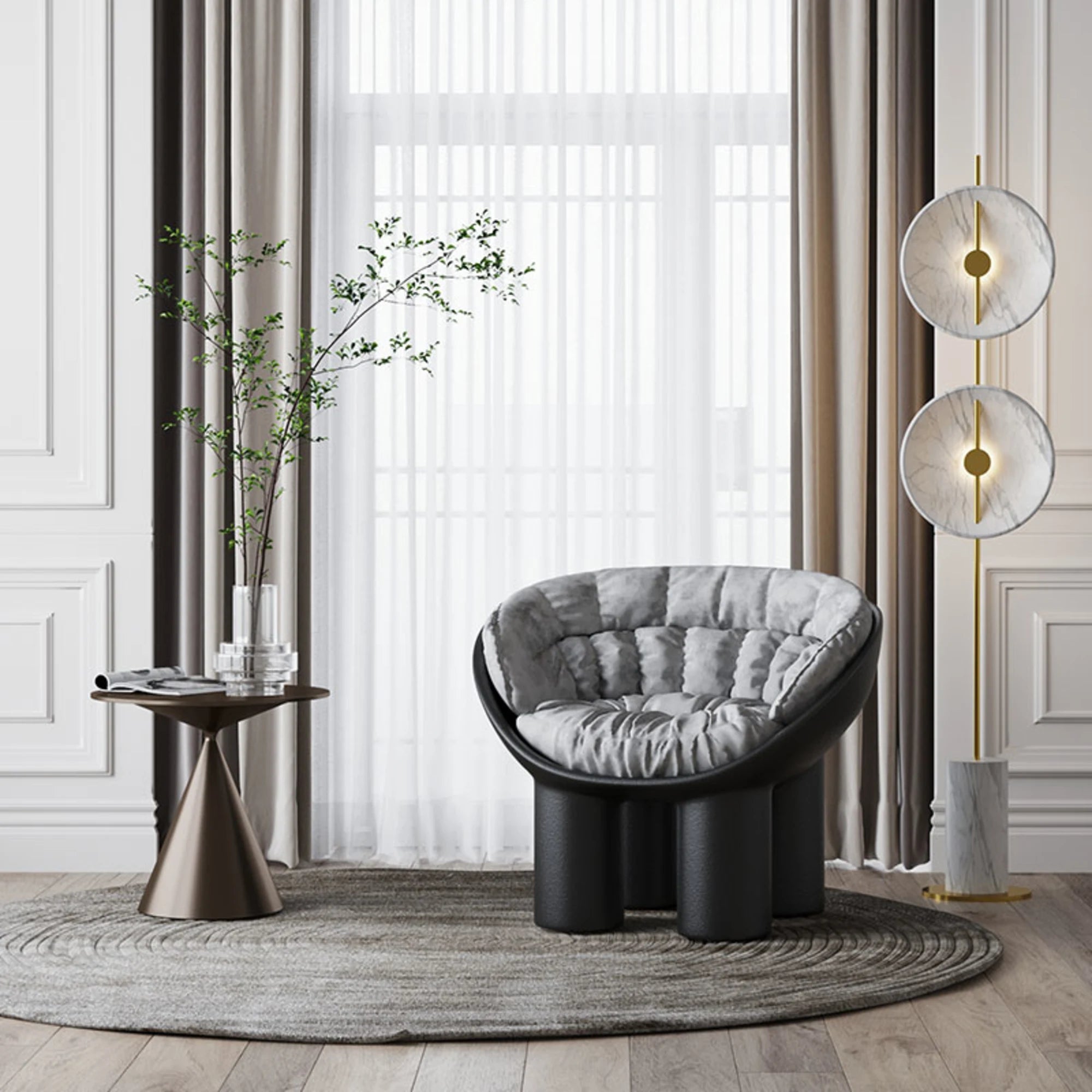 MODE Faye Toogood Roly Poly Chair Replica, Black