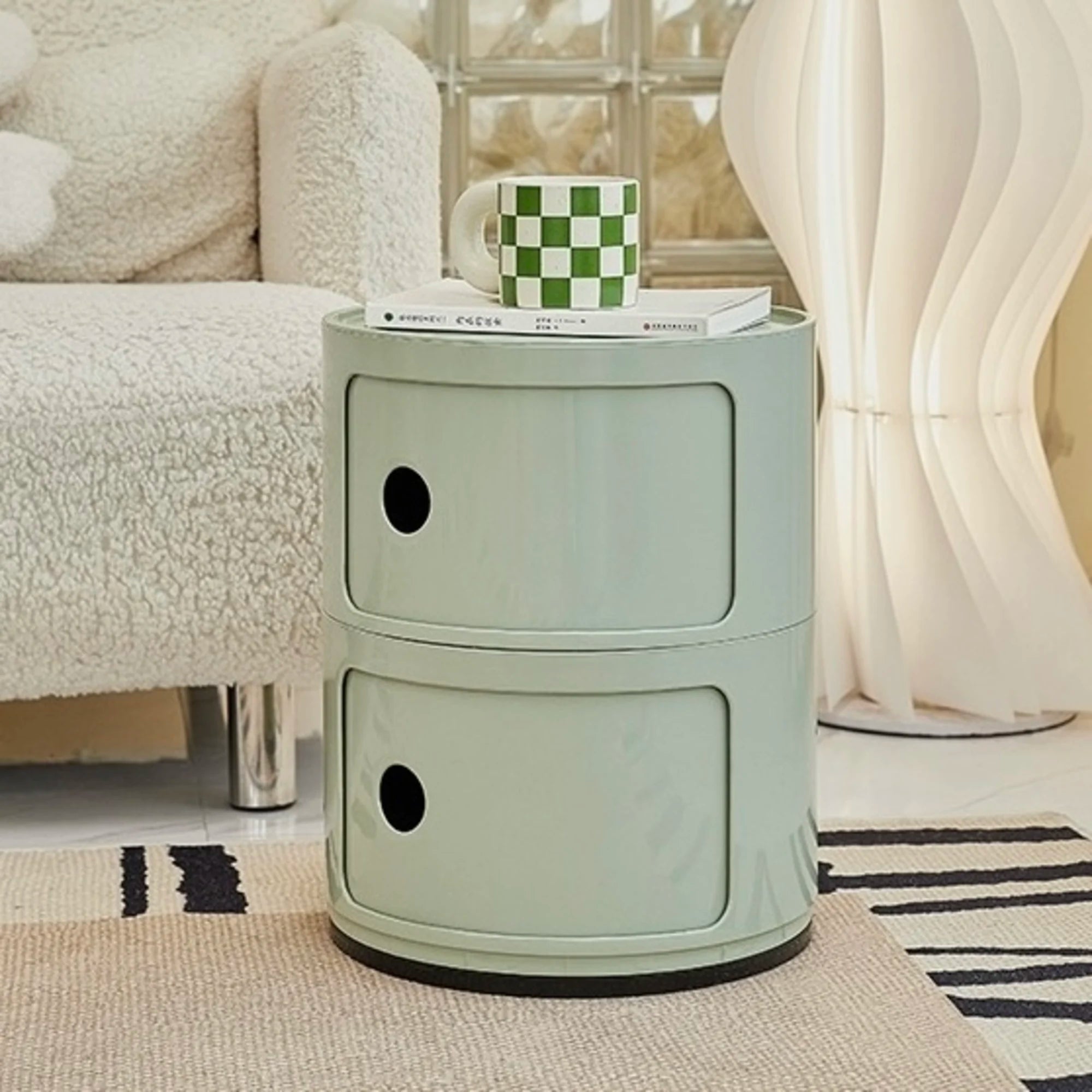 MODE Anna Ferrieri Componibili 2 Tier Storage Unit Replica, 32x40CM, Matcha Green