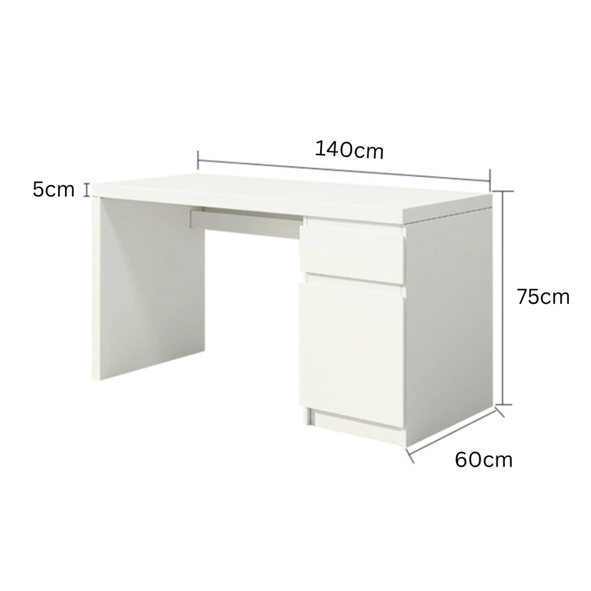 Loft Ensio Desk, 140cm, White