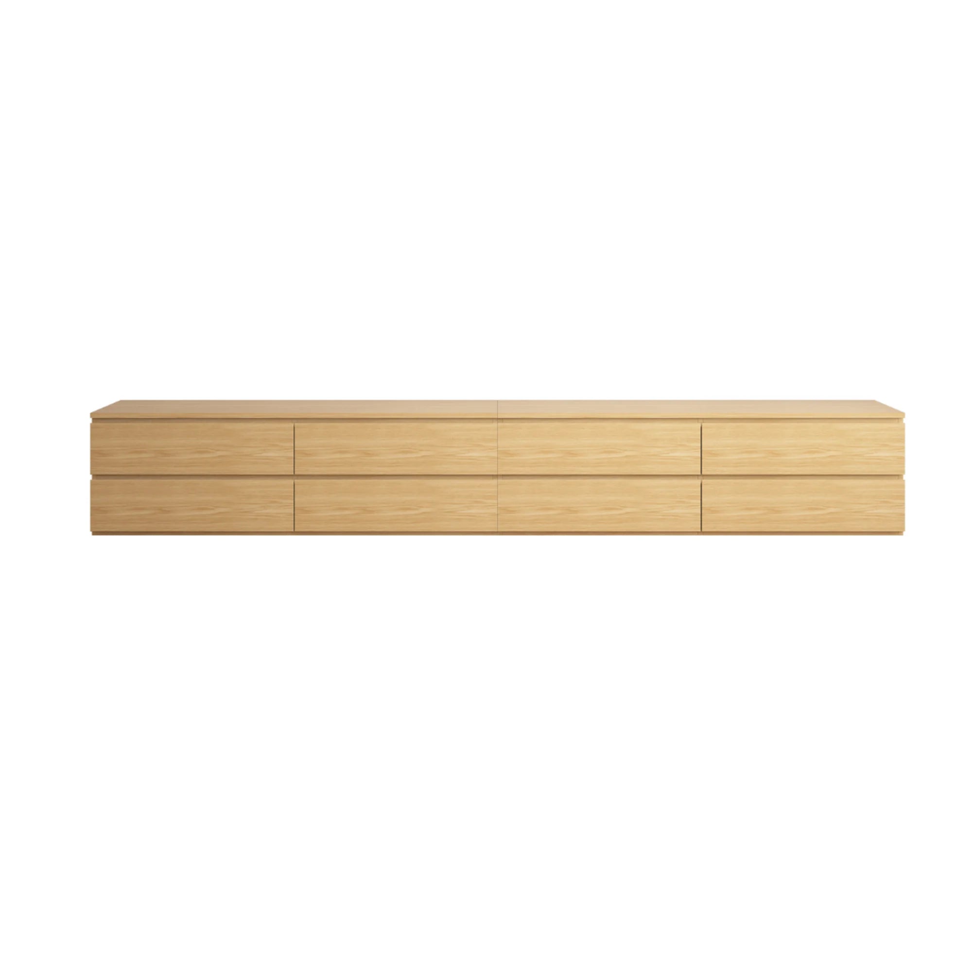 Loft Ensio Entertainment Unit, 320cm, Natural Wood