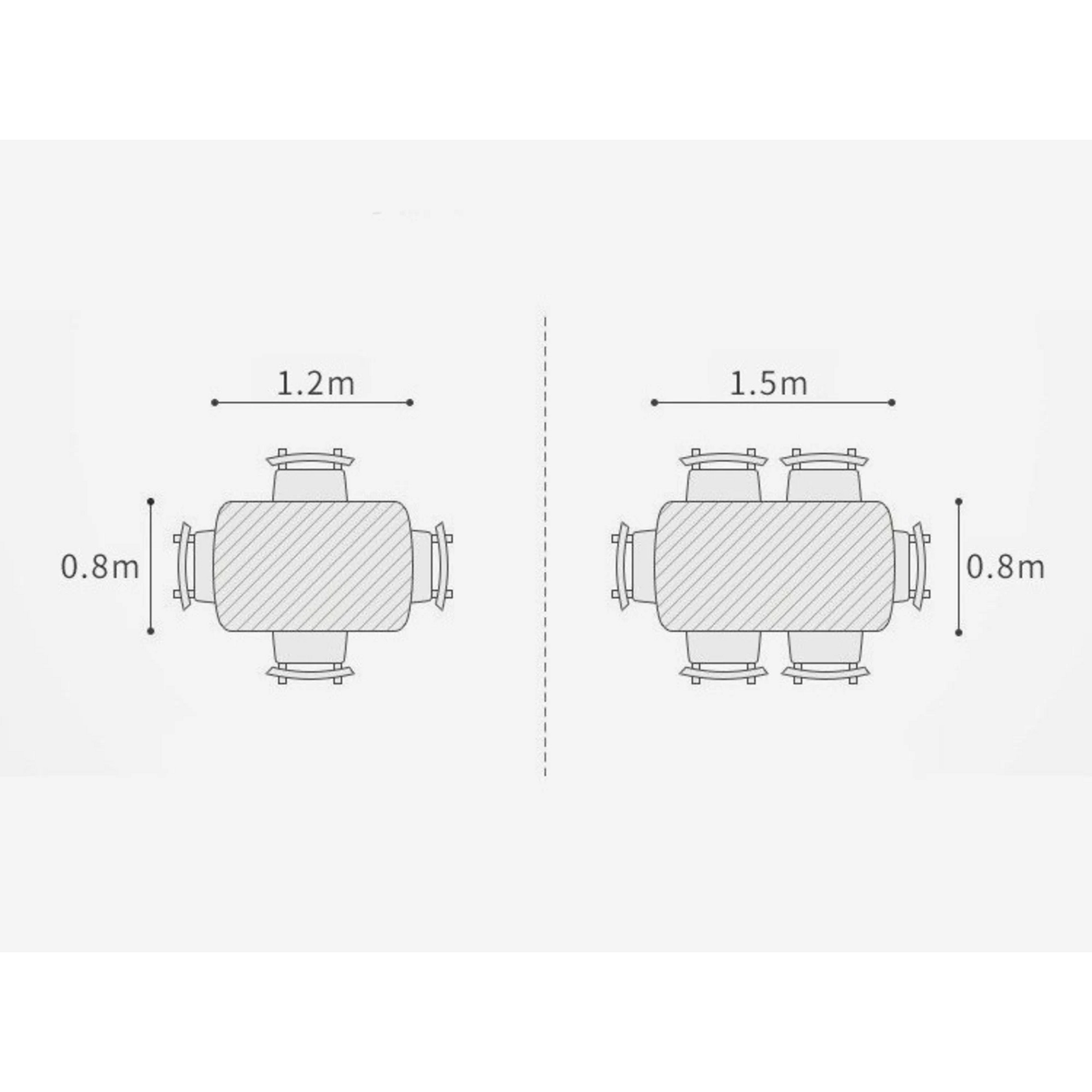 Loft Hansan Extendable Dining Table with 4 chairs, Natural Wood