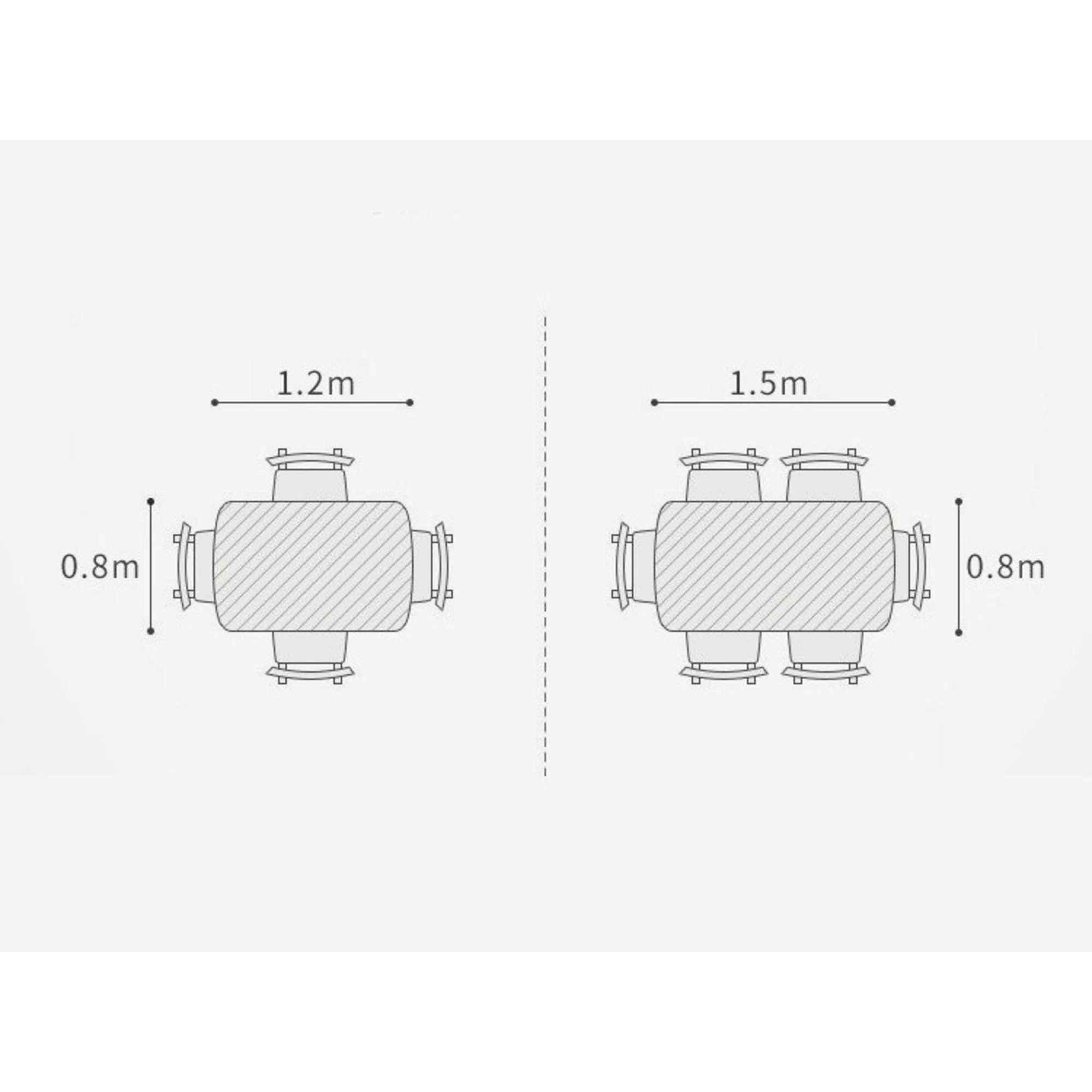 Loft Hansan Extendable Dining Table with 4 chairs, Natural Wood