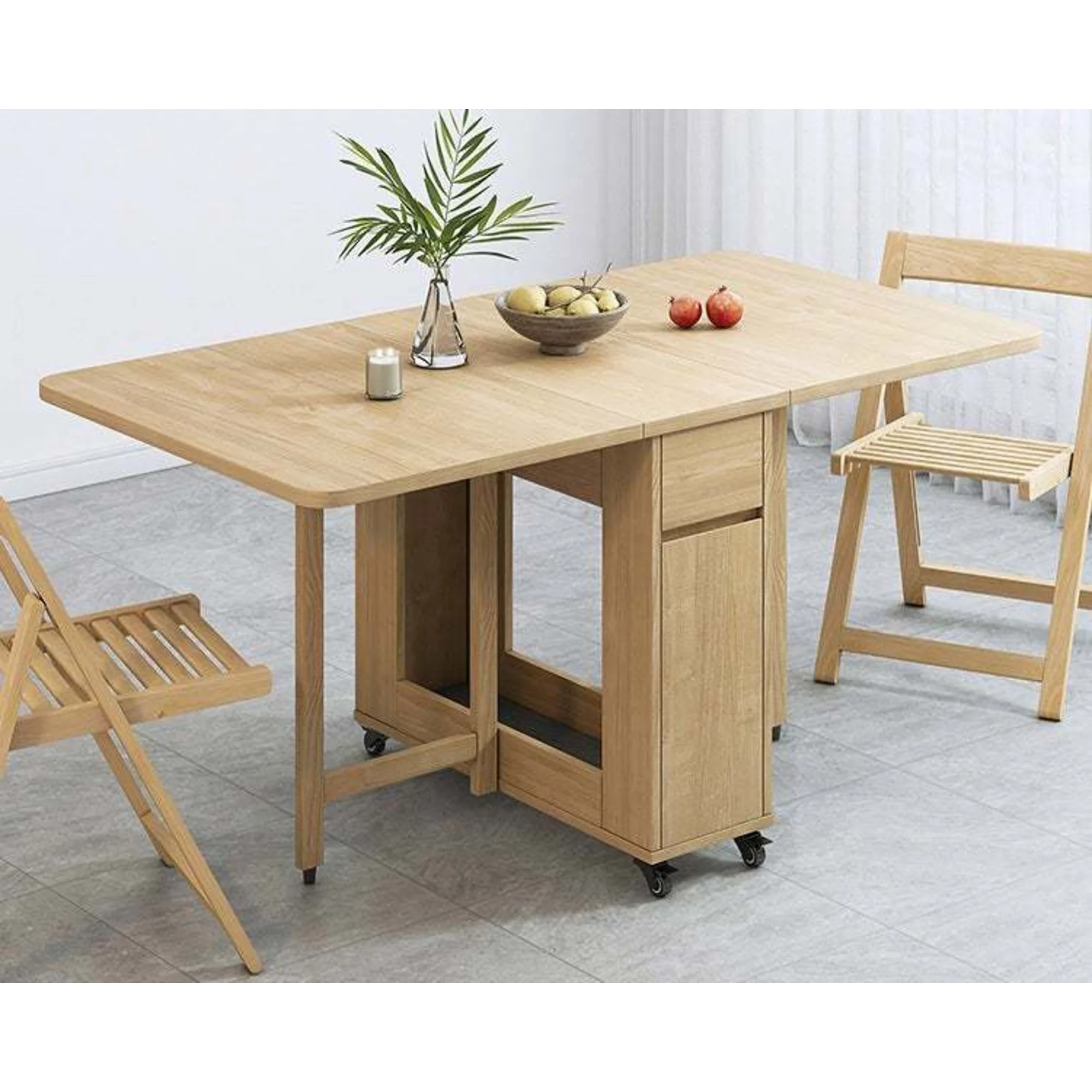 Loft Nordic Gateleg Table, Natural Wood