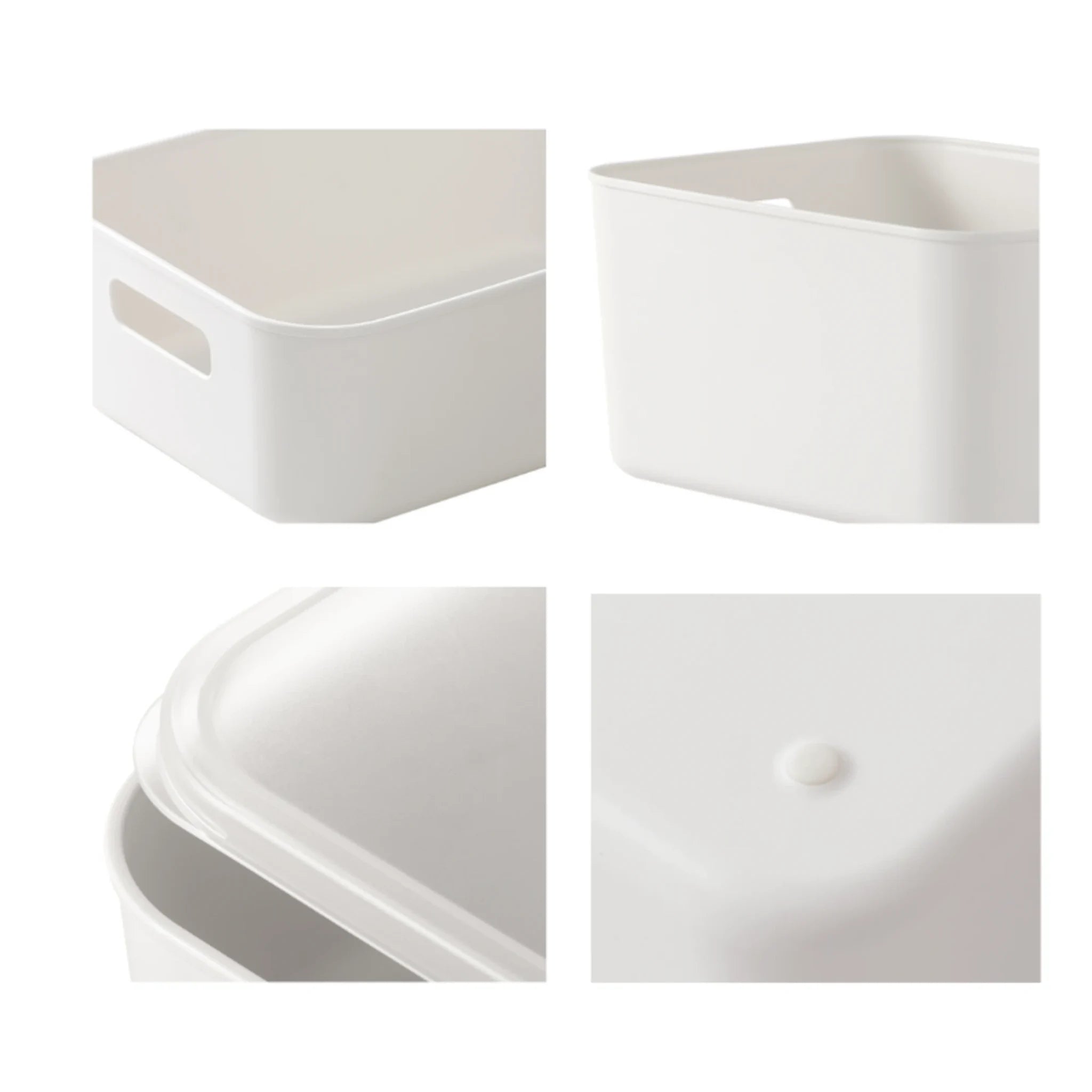 Zenlife Ridge Storage Basket With Handle, White