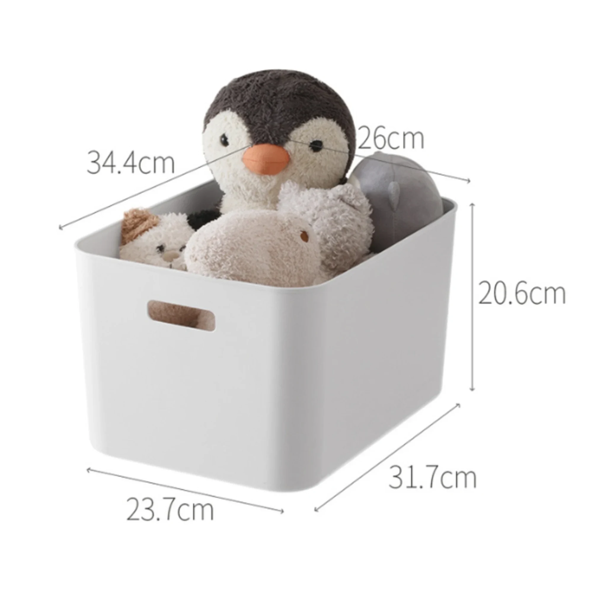 Zenlife Ridge Storage Basket With Handle, White