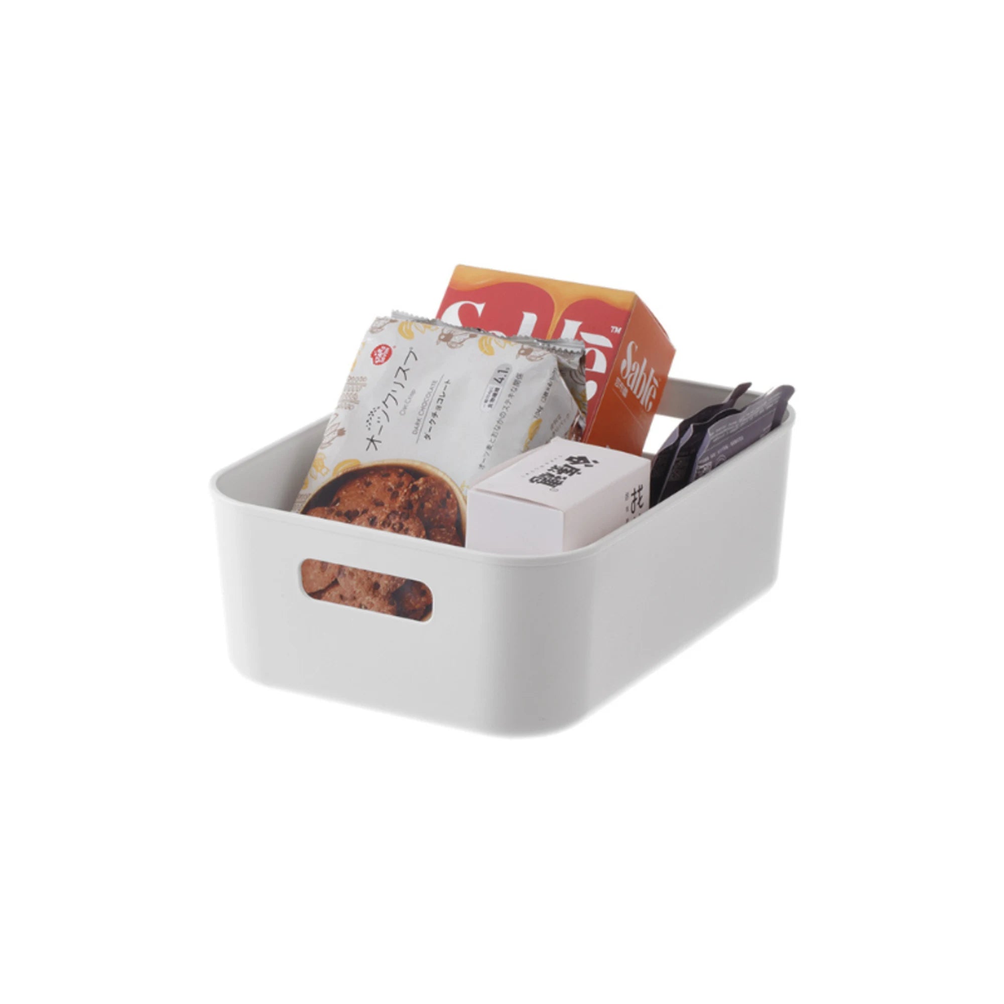 Zenlife Ridge Storage Basket With Handle, White