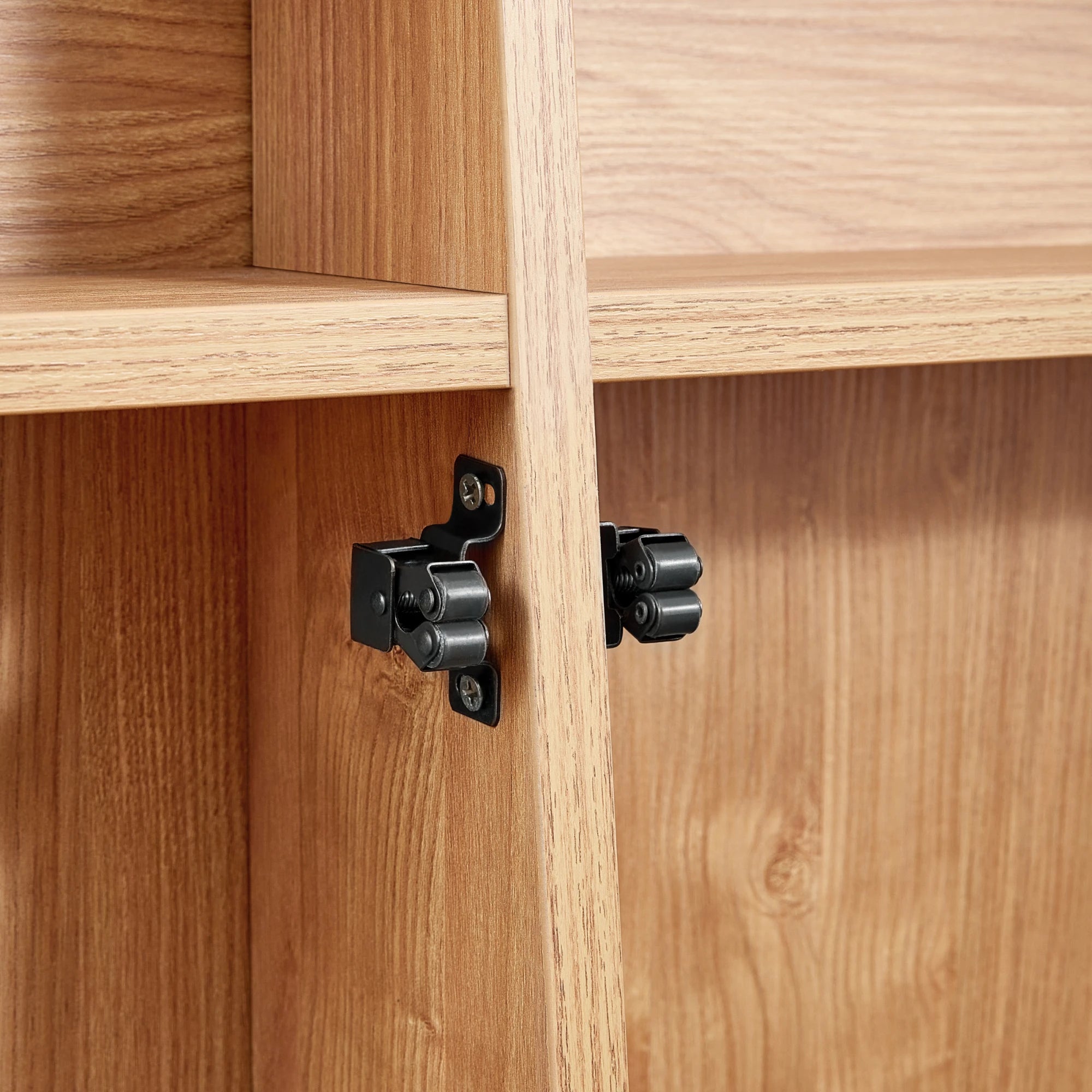 Linspire Aspire Bed Frame With Storage Headboard, Natural Wood