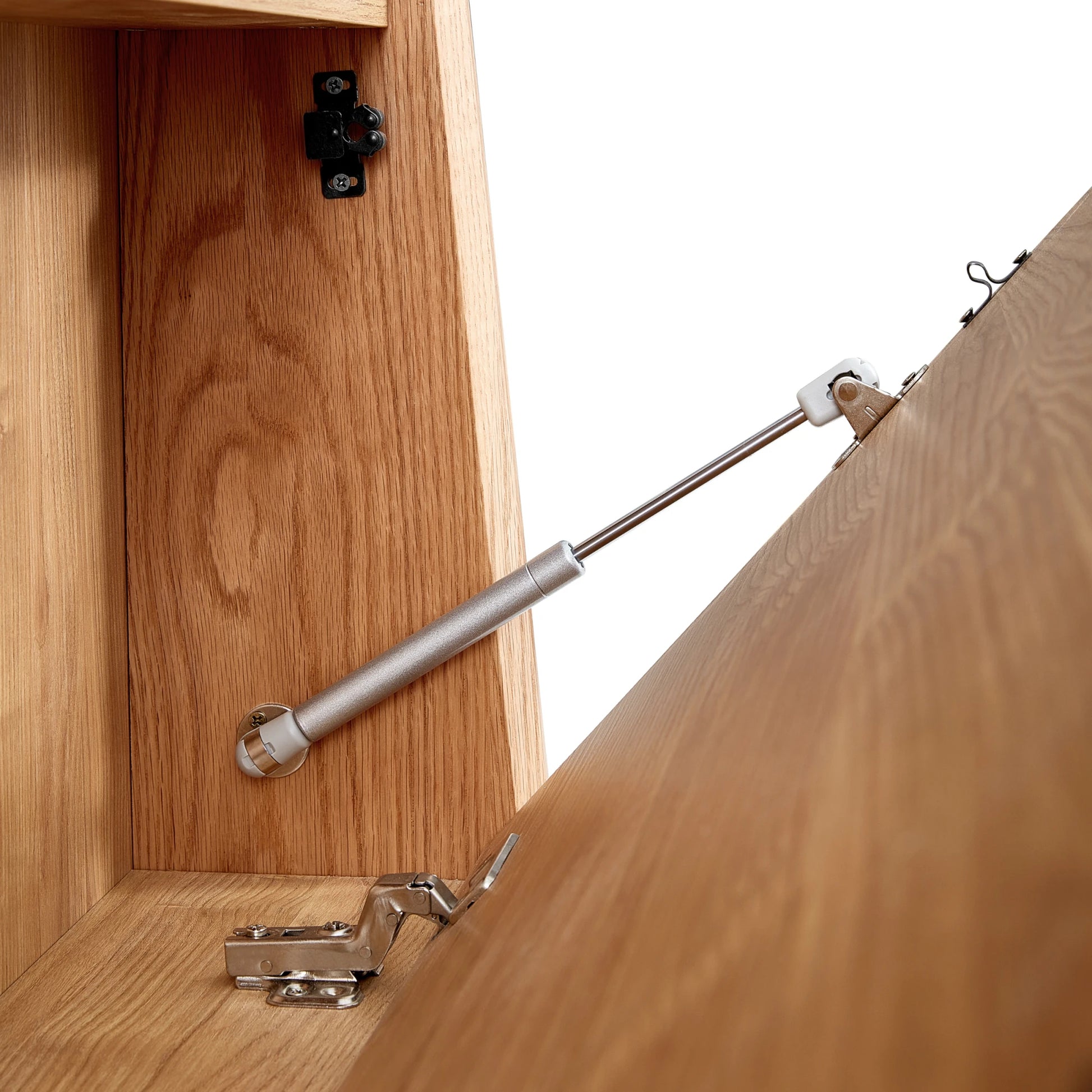 Linspire Aspire Bed Frame With Storage Headboard, Natural Wood