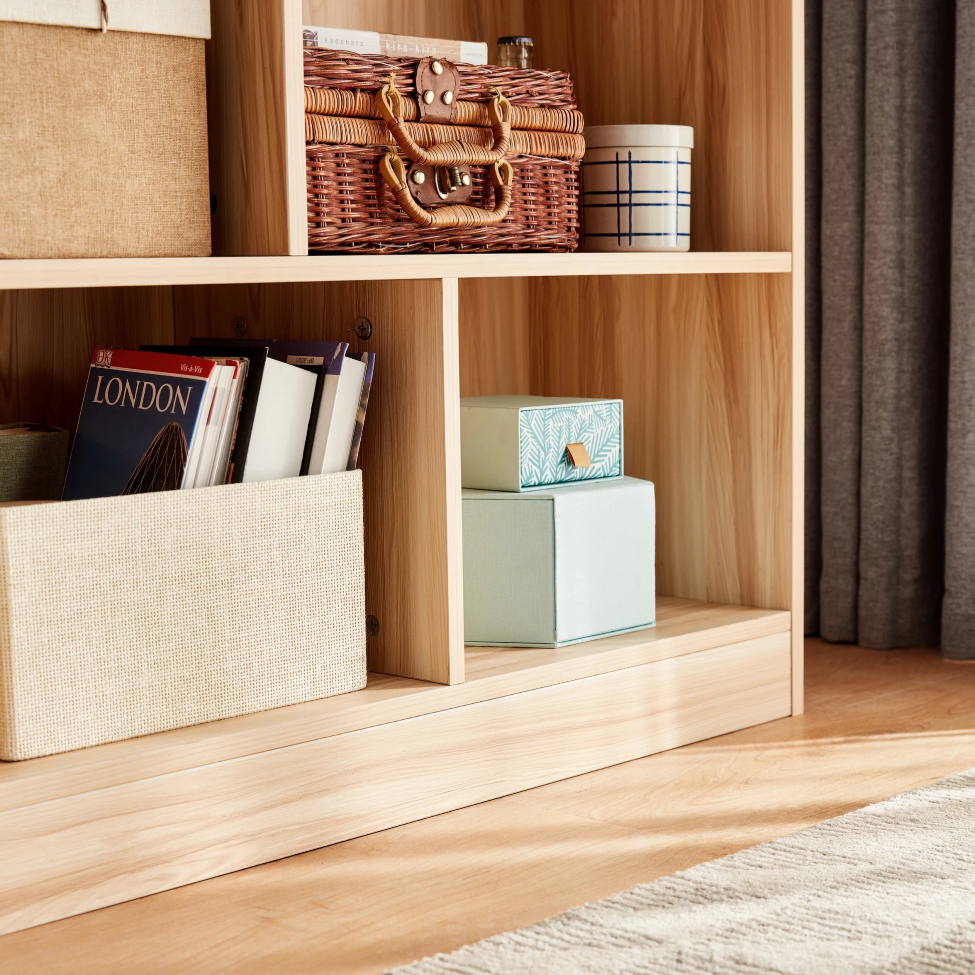 Linspire Noble Bookcase, Natural Wood, 80x29x179cm