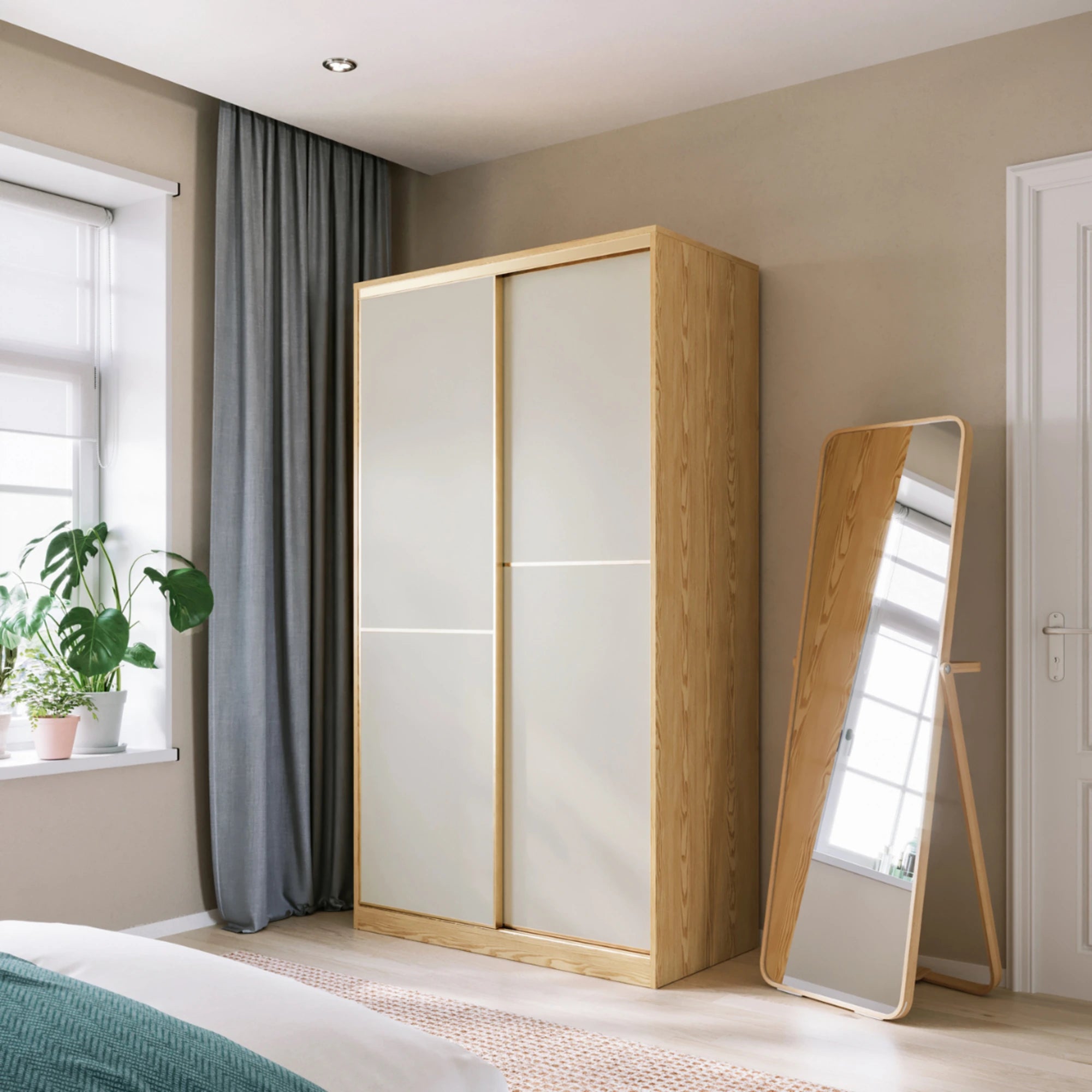 Linspire Grace Sliding Door Wardrobe, 120cm