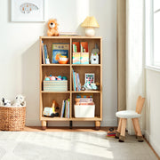 Linspire Horizon Kids 6 Cube Bookshelf, Natural Wood