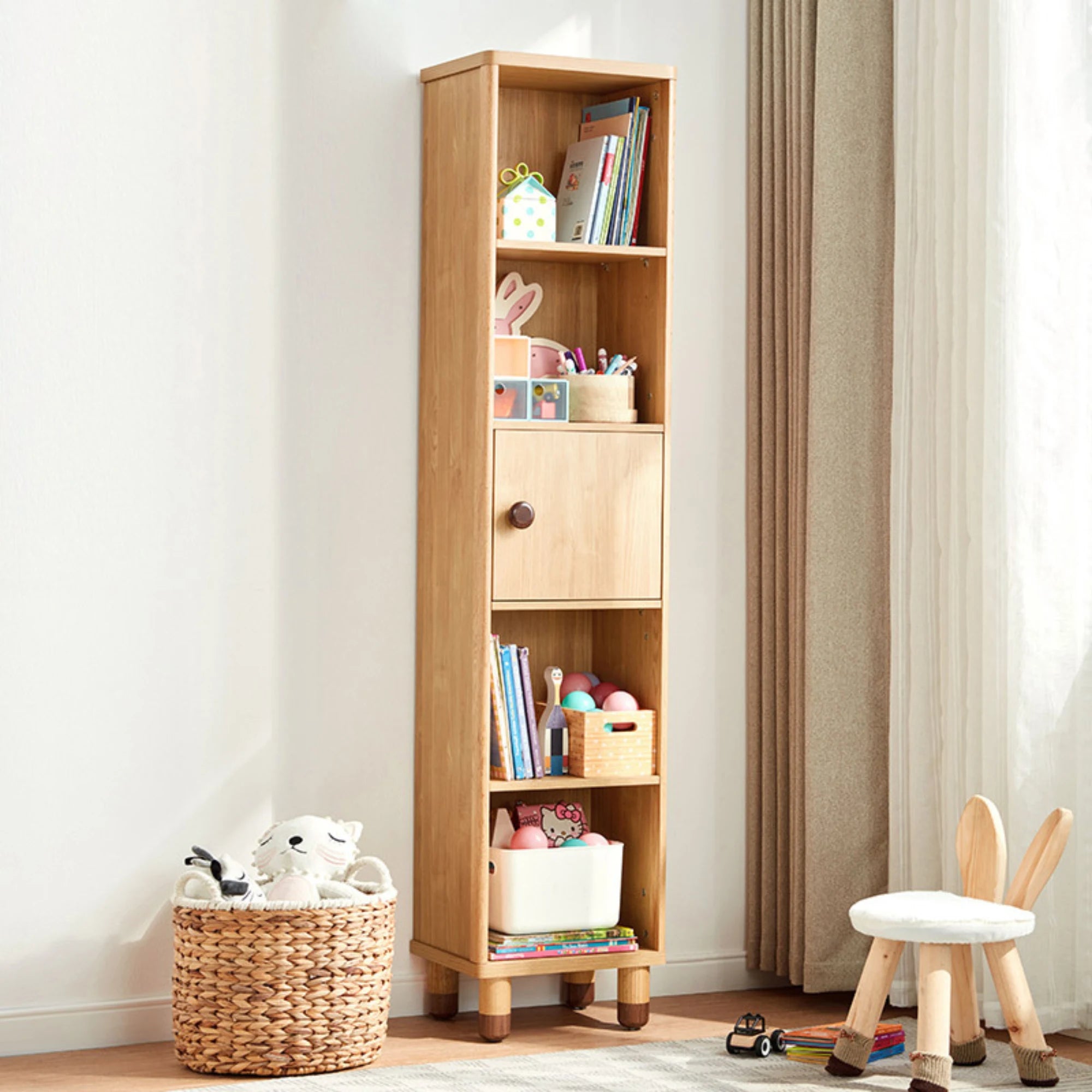 Linspire Horizon Kids Single Bookshelf, Natural Wood