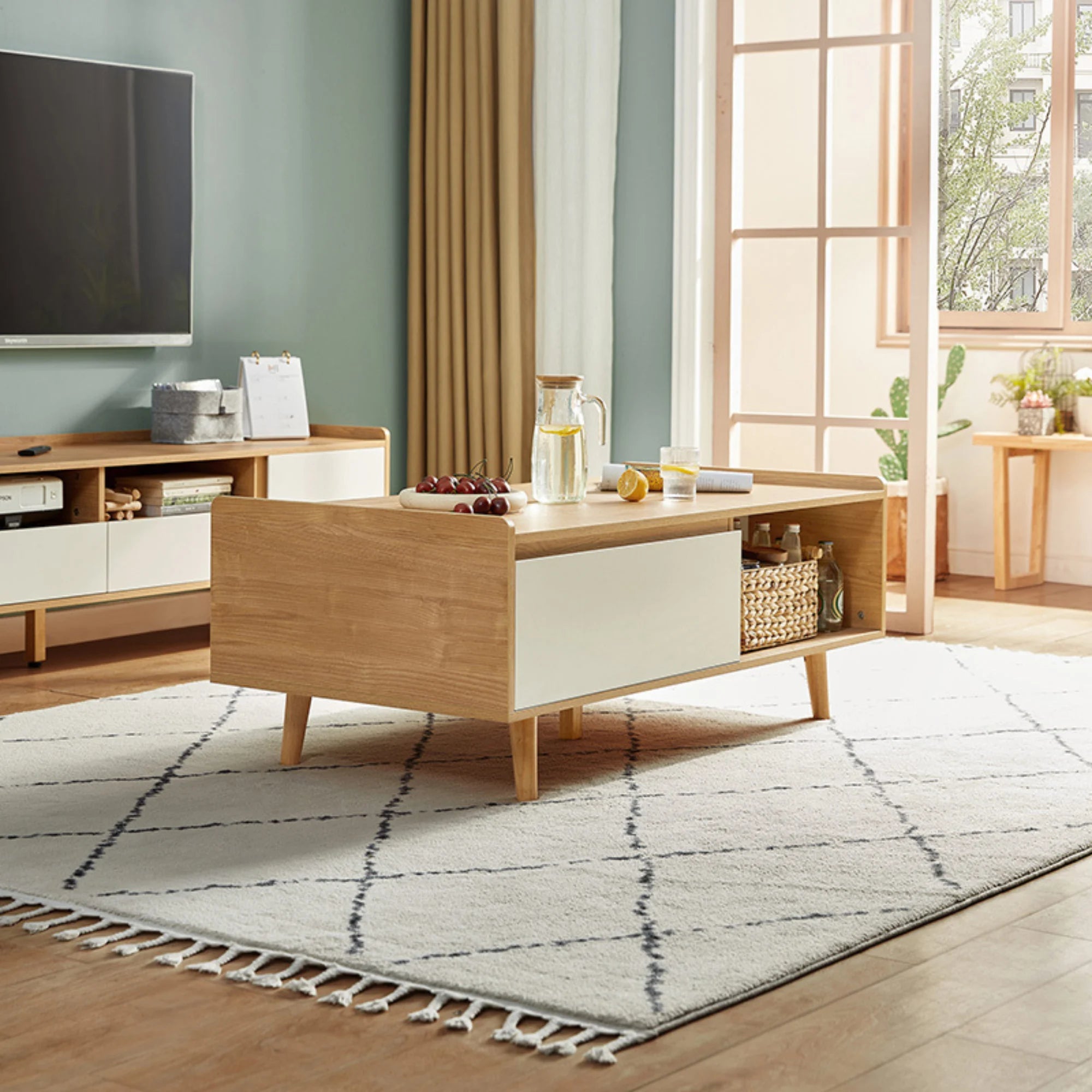 Linspire Karo Coffee Table, Natural Wood