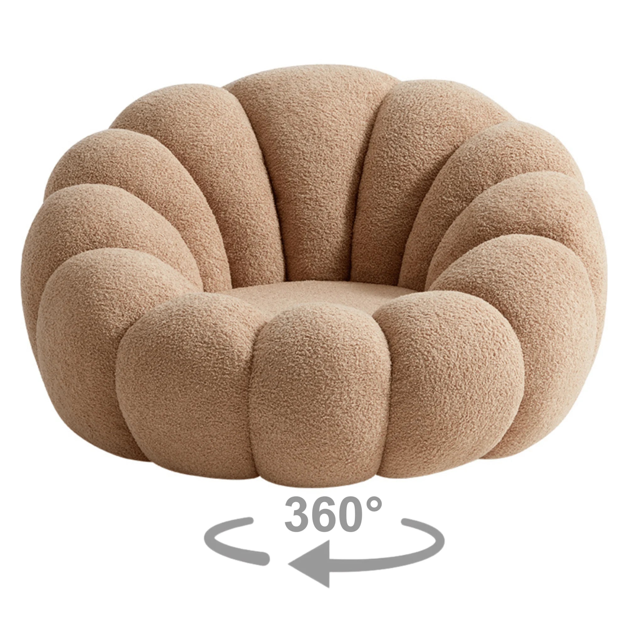 Linspire Lotus Boucle Swivel Armchair, Toffee
