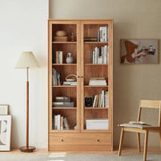 Linspire Ventus Bookcase with Glass Door & Storage Drawers