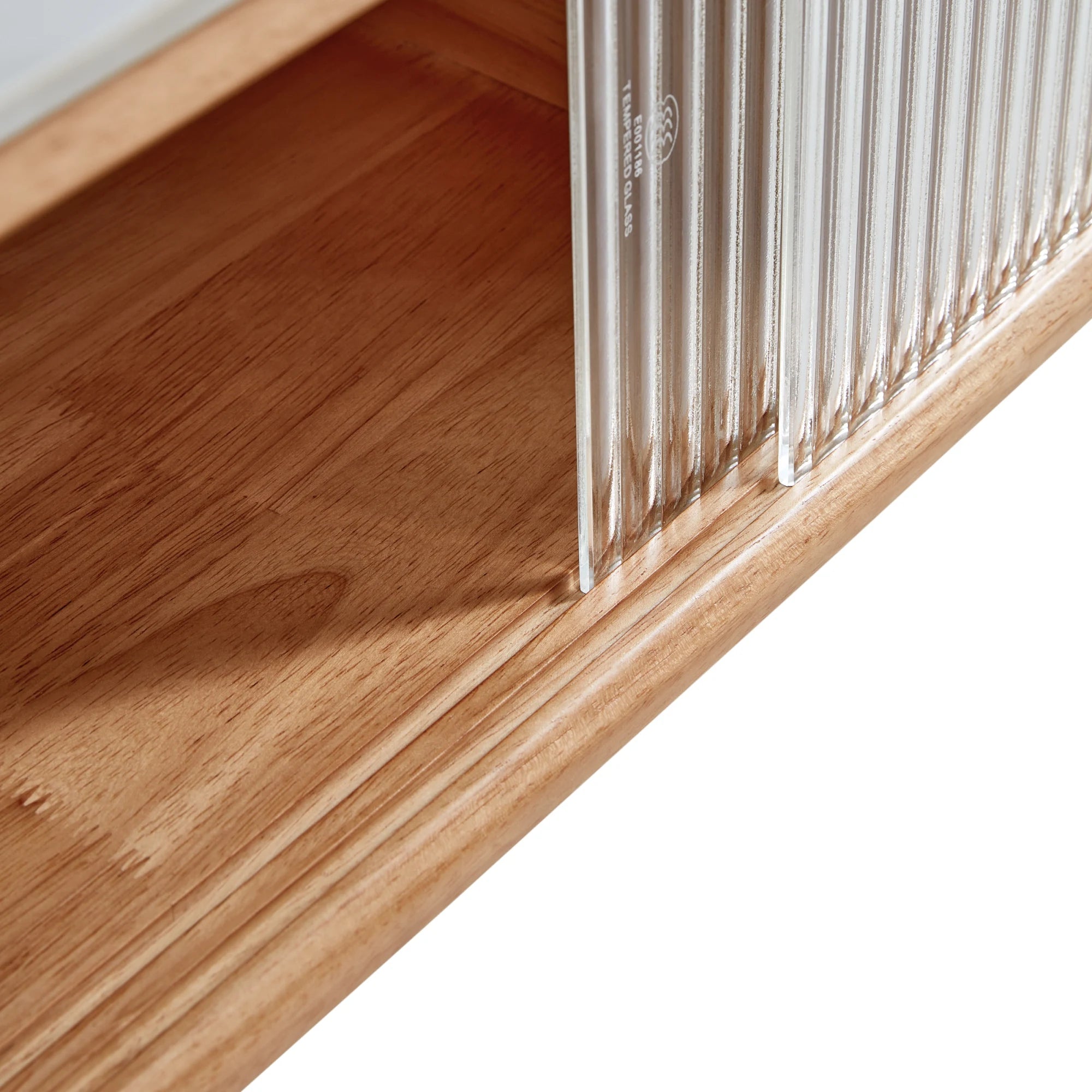 Linspire Ventus Solid Wood Coffee Table with Sintered Marble Top, Natural Wood