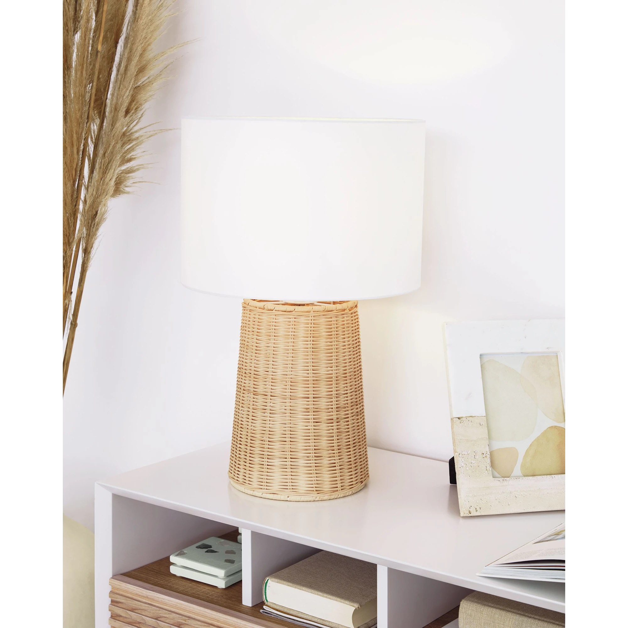 Kave Home Kimjit Table Lamp with Rattan Base
