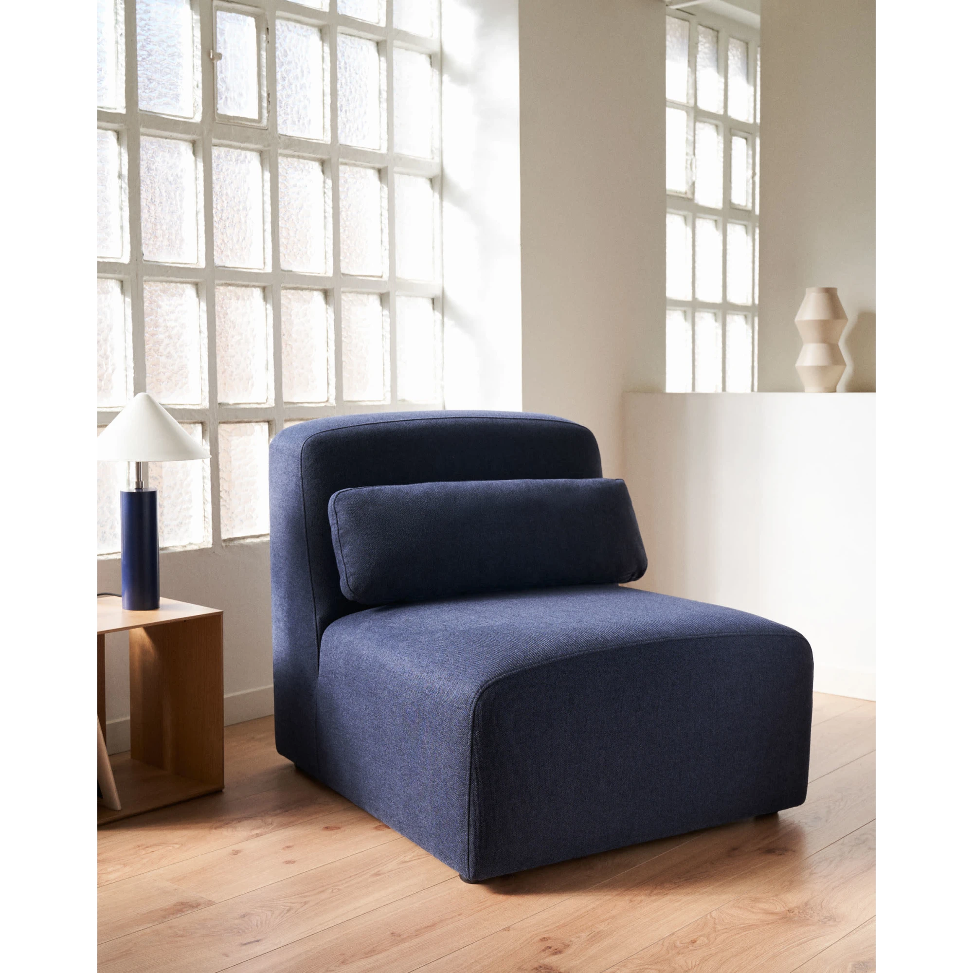 Kave Home Neom Armchair, 75cm, Blue