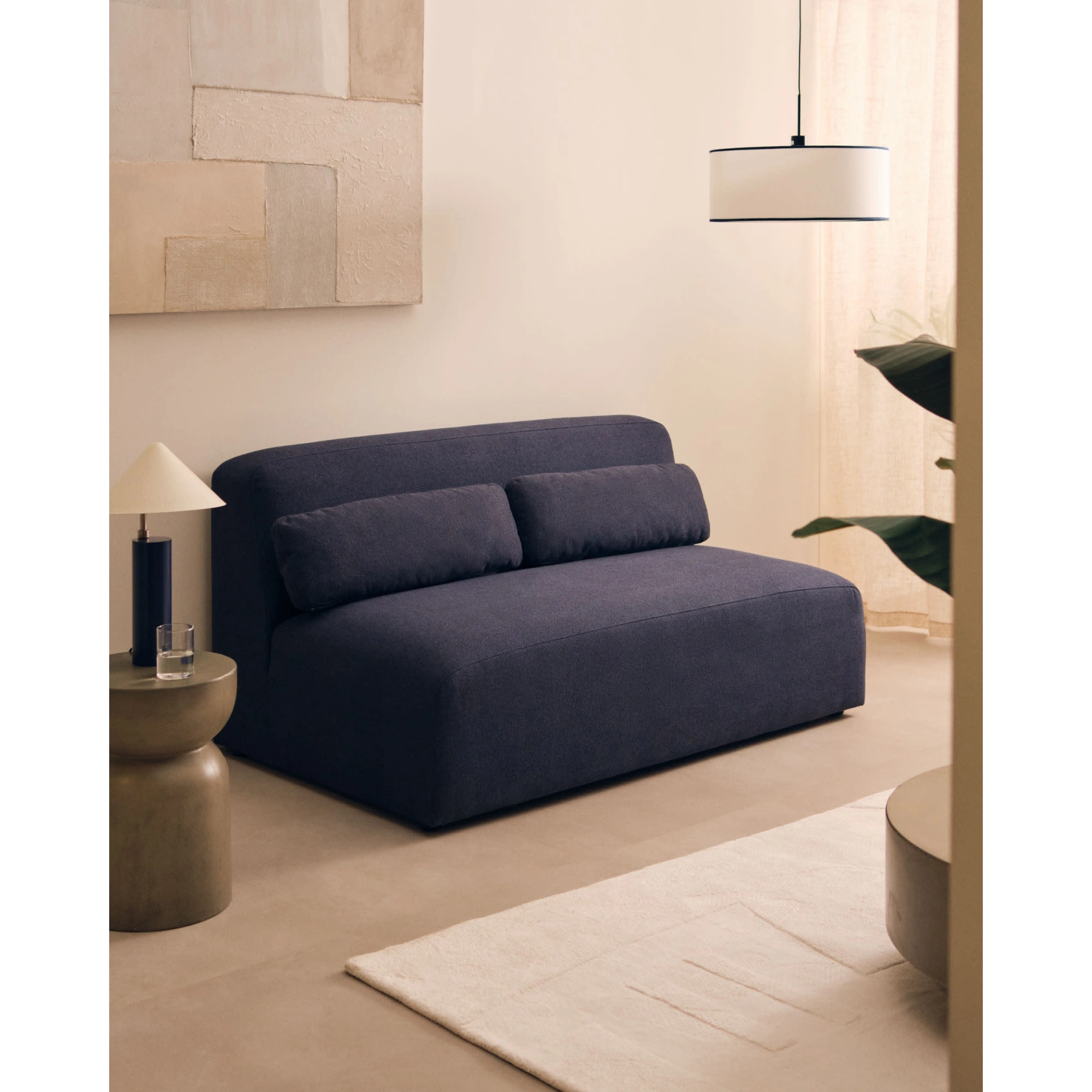 Kave Home Neom Modular 2-Seat Sofa, 158cm, Blue