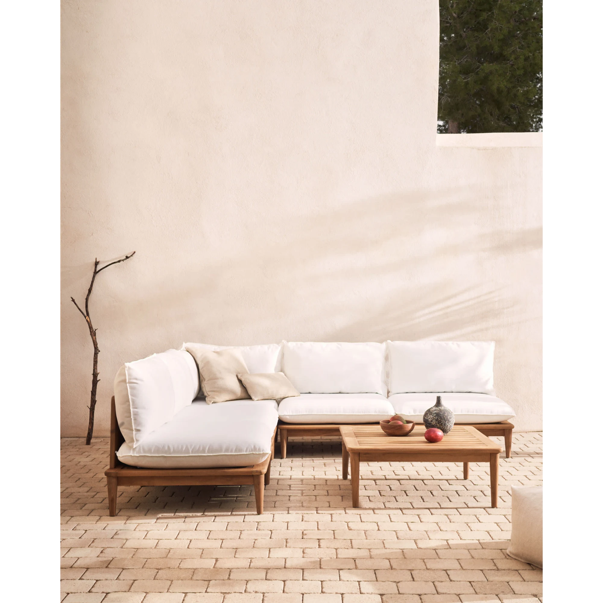 Kave Home Portitxol Corner Sofa + Coffee Table Set, 270x270cm