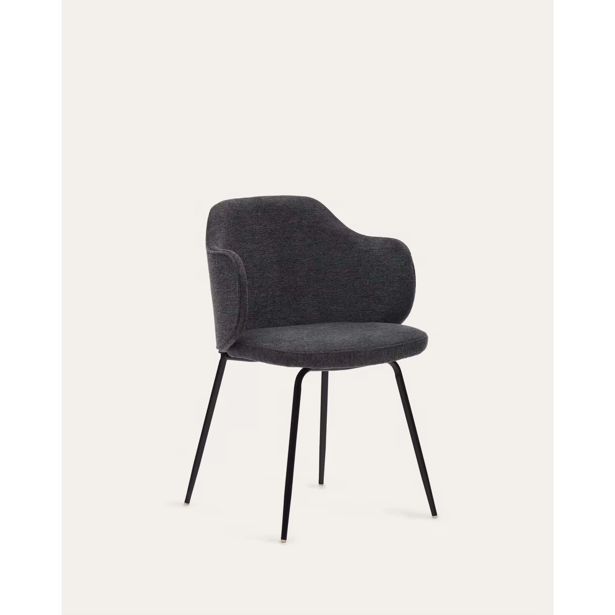 Kave Home Yunia Dining Chair, Dark Grey