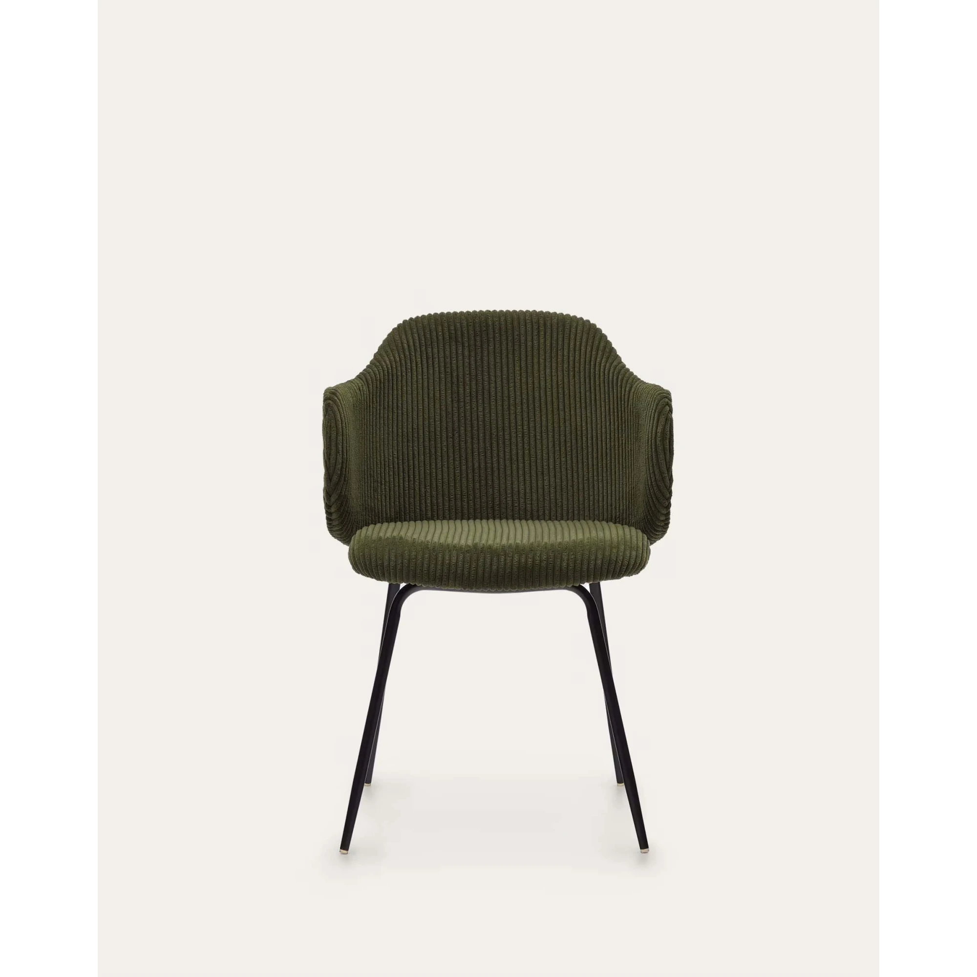 Kave Home Yunia Corduroy Dining Chair, Green