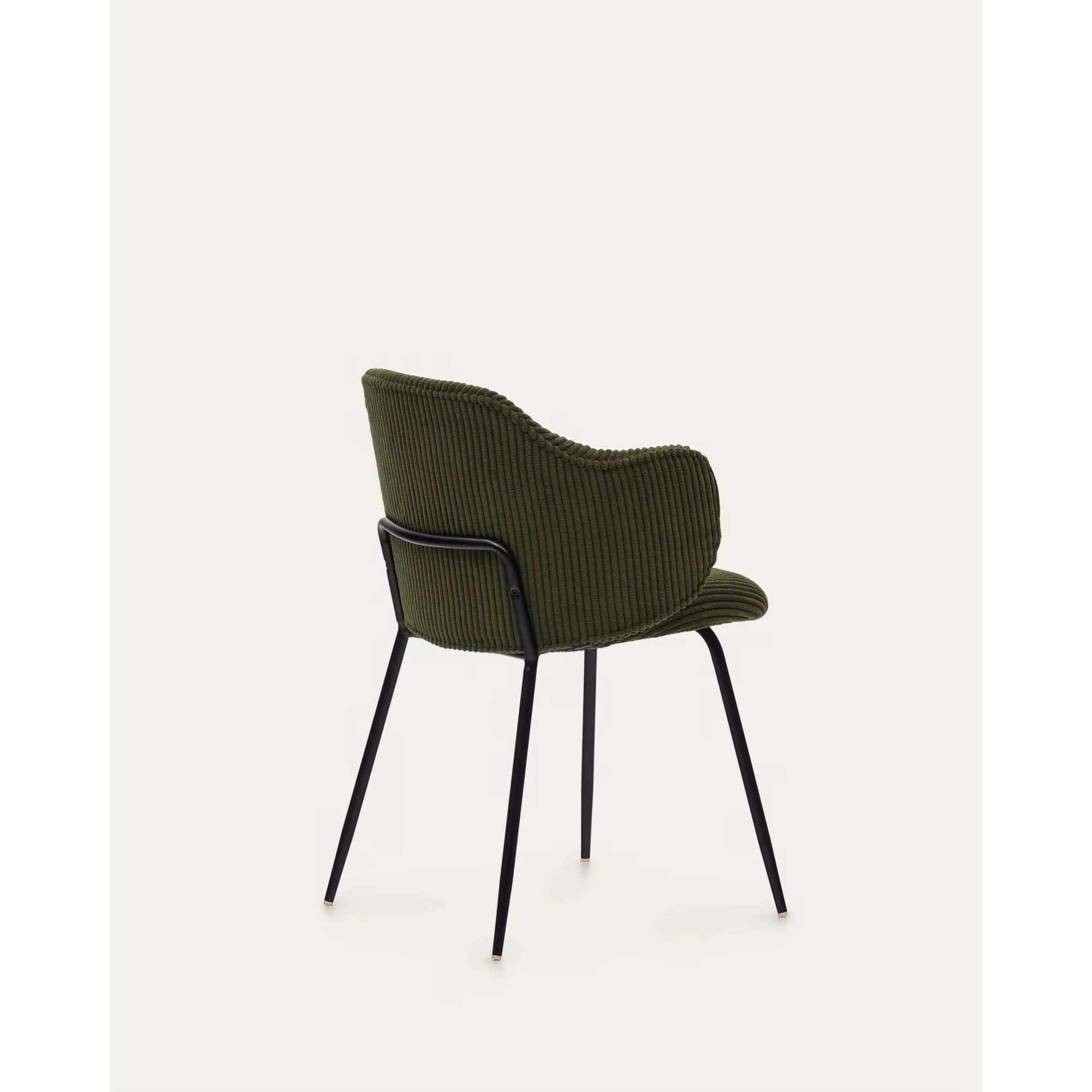 Kave Home Yunia Corduroy Dining Chair, Green