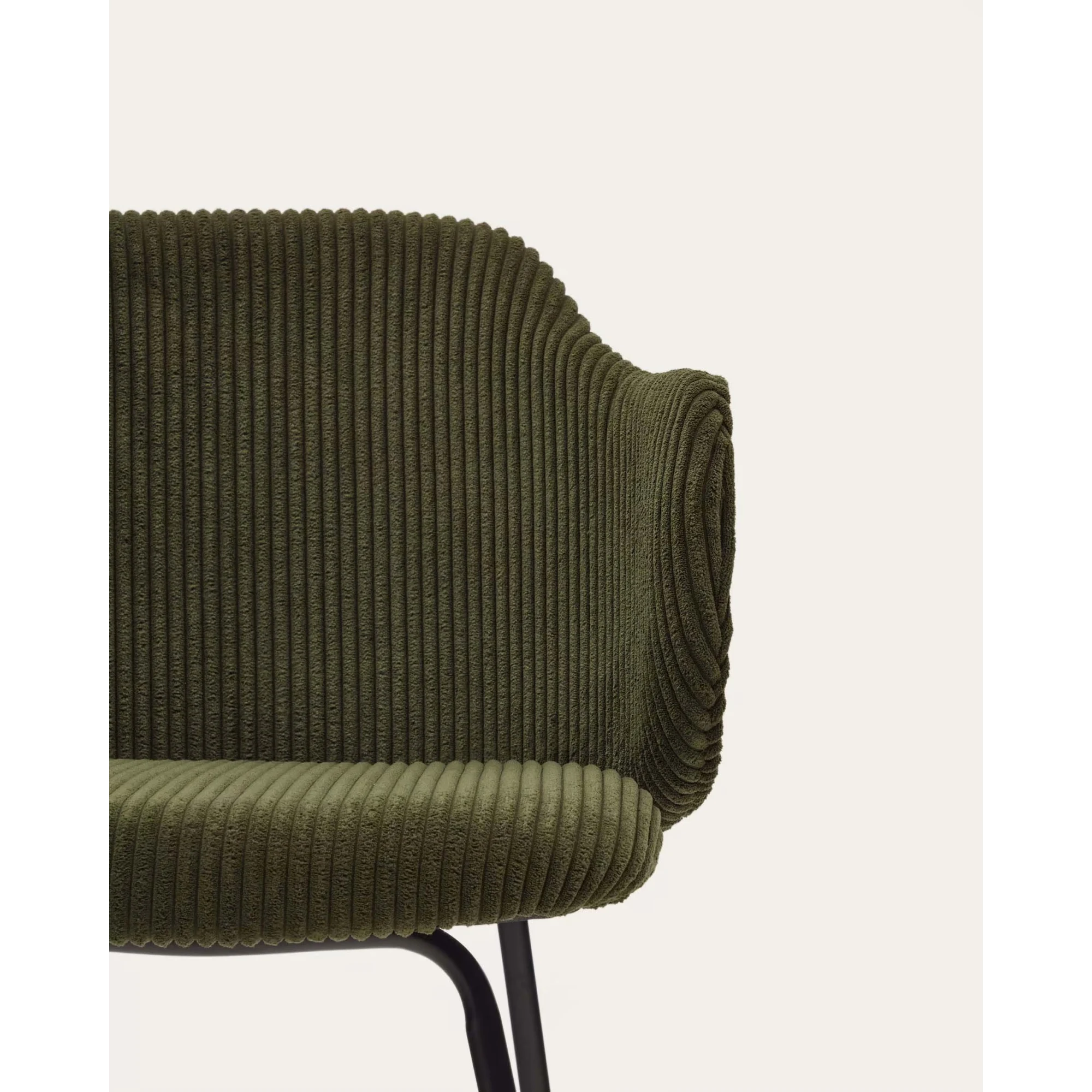 Kave Home Yunia Corduroy Dining Chair, Green
