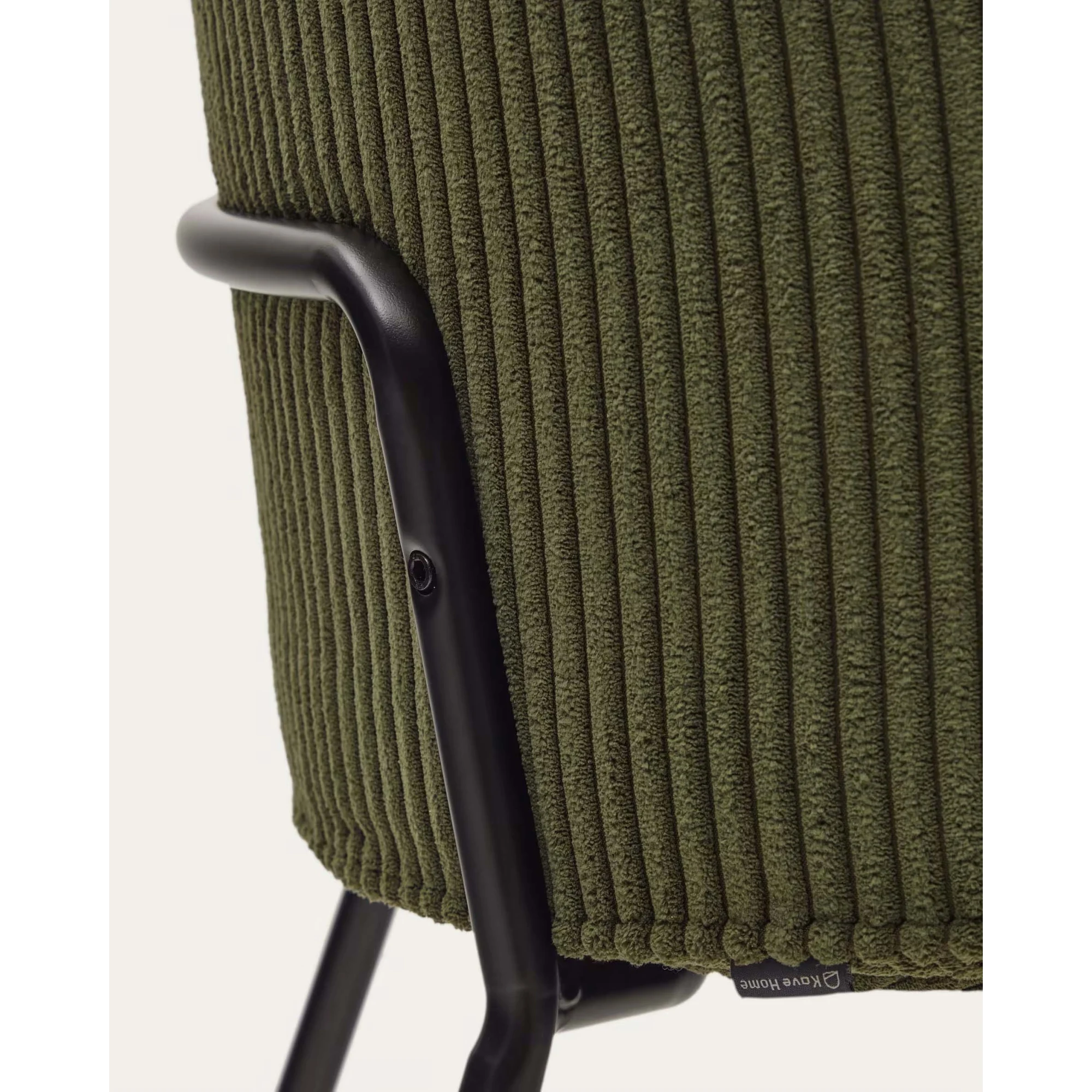 Kave Home Yunia Corduroy Dining Chair, Green