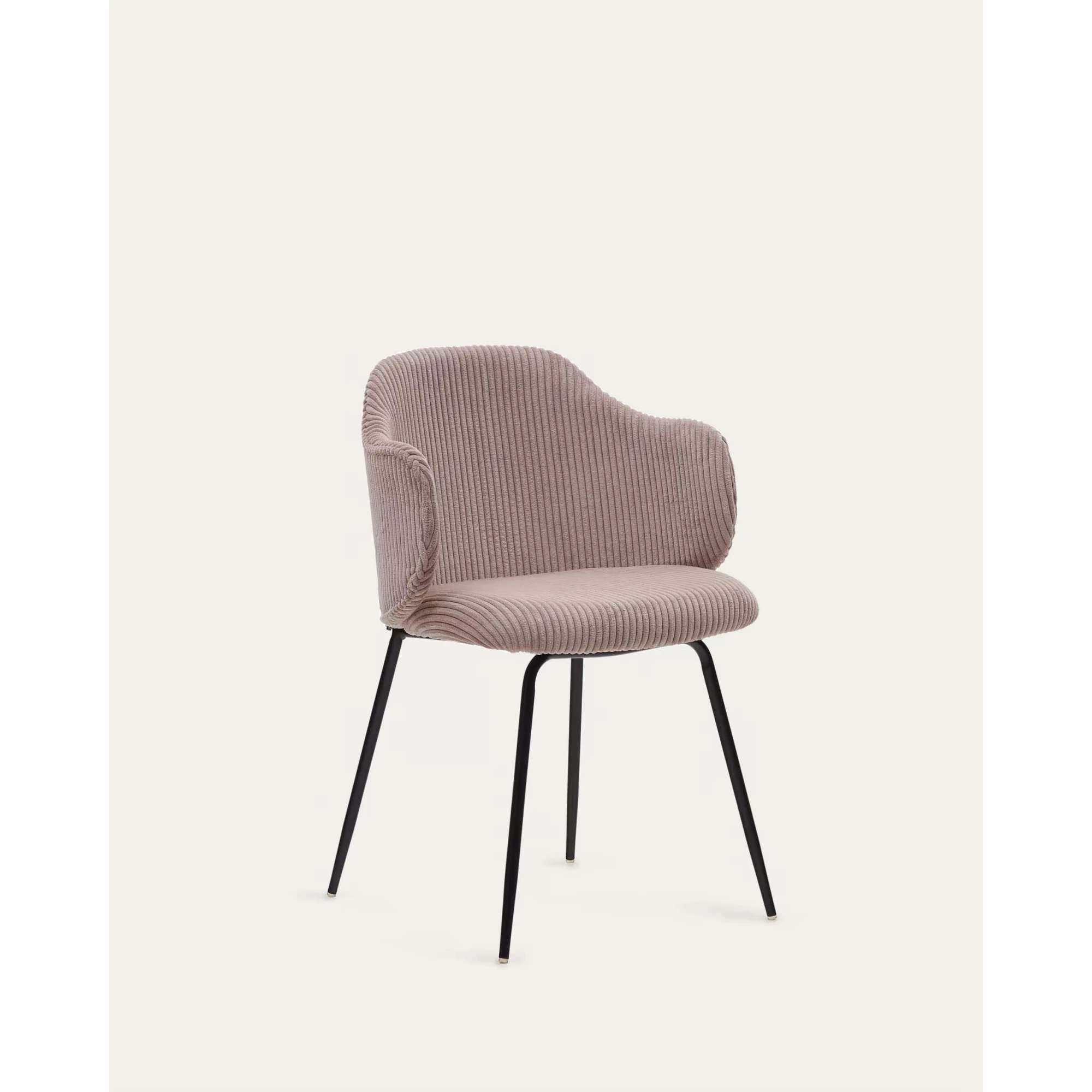 Kave Home Yunia Corduroy Dining Chair, Pink