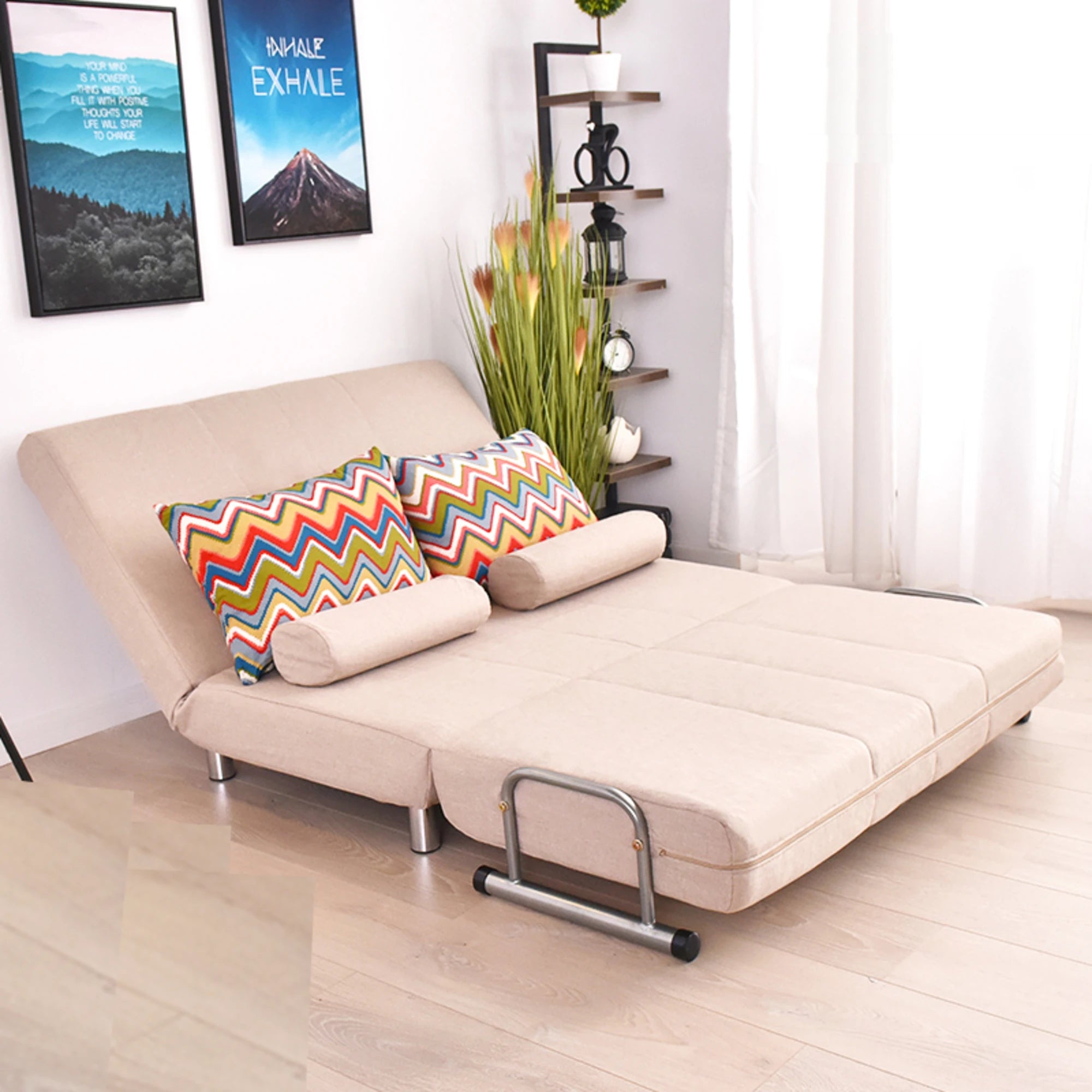 Urbana Flip-n-Sleep 2-Seater Sofa Bed, 150cm, Ivory