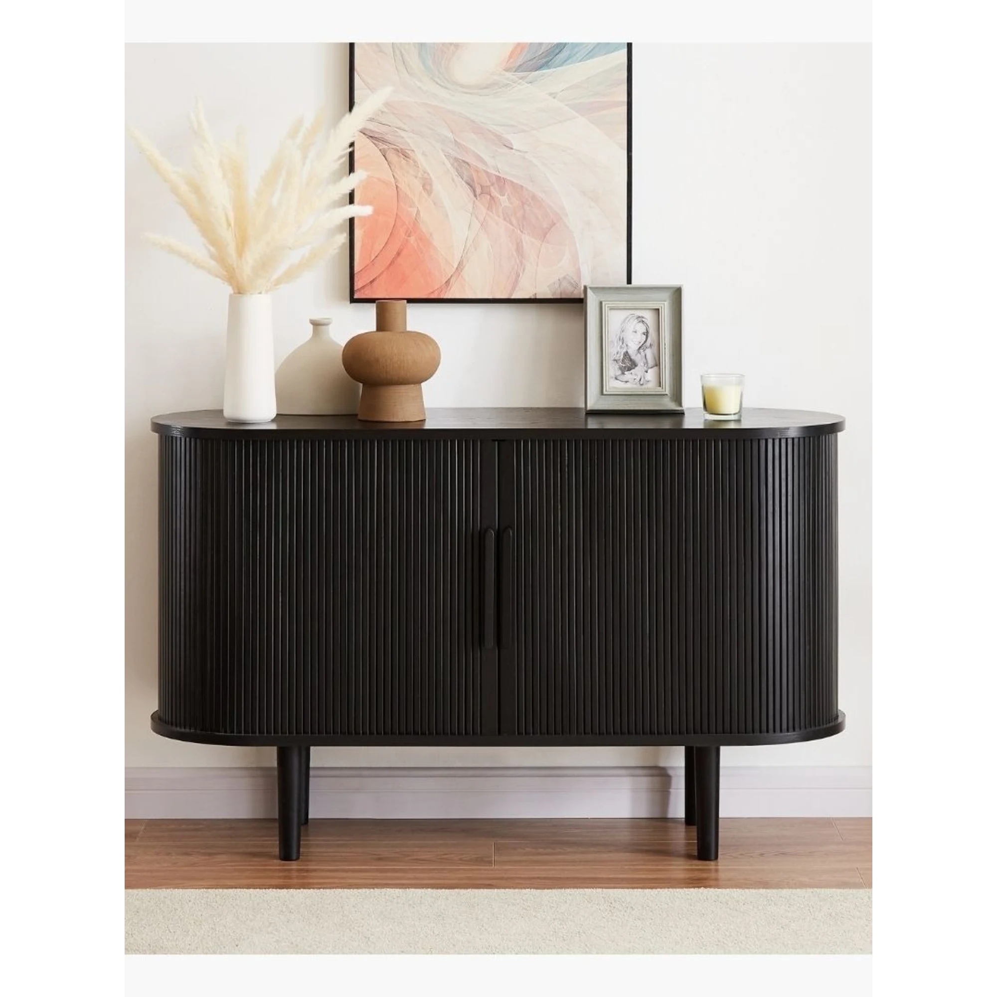 Lifely Tate Tambor Door Sideboard, Black