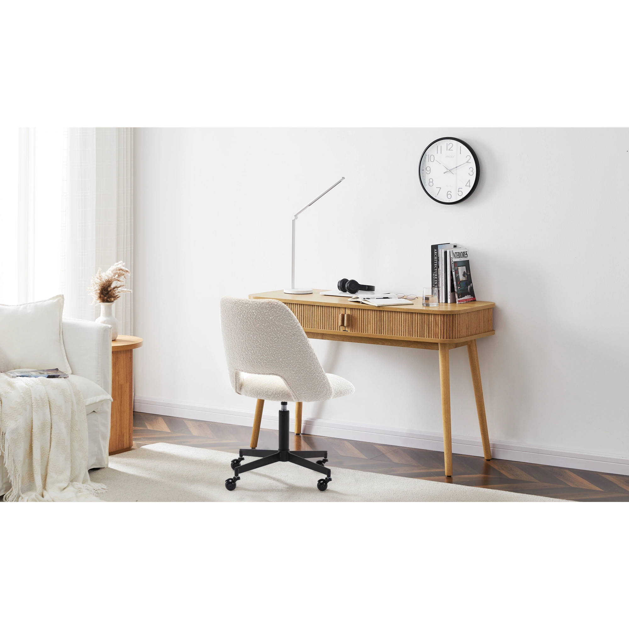 Lifely Tate Desk, Natural Wood, 50Lx120Wx78Hcm