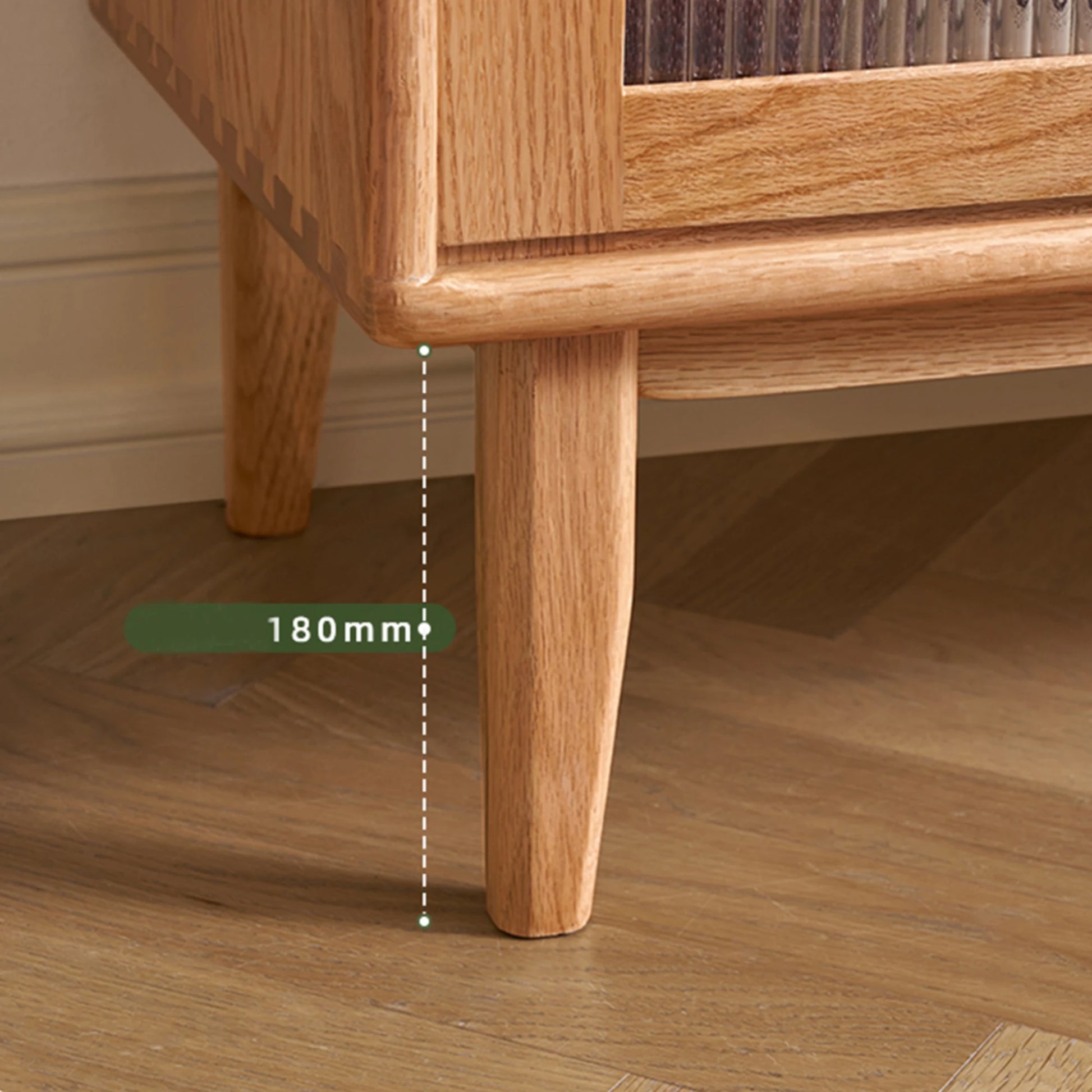 Solidwood Bailey Sideboard, 110x40x81CM, Natural Wood