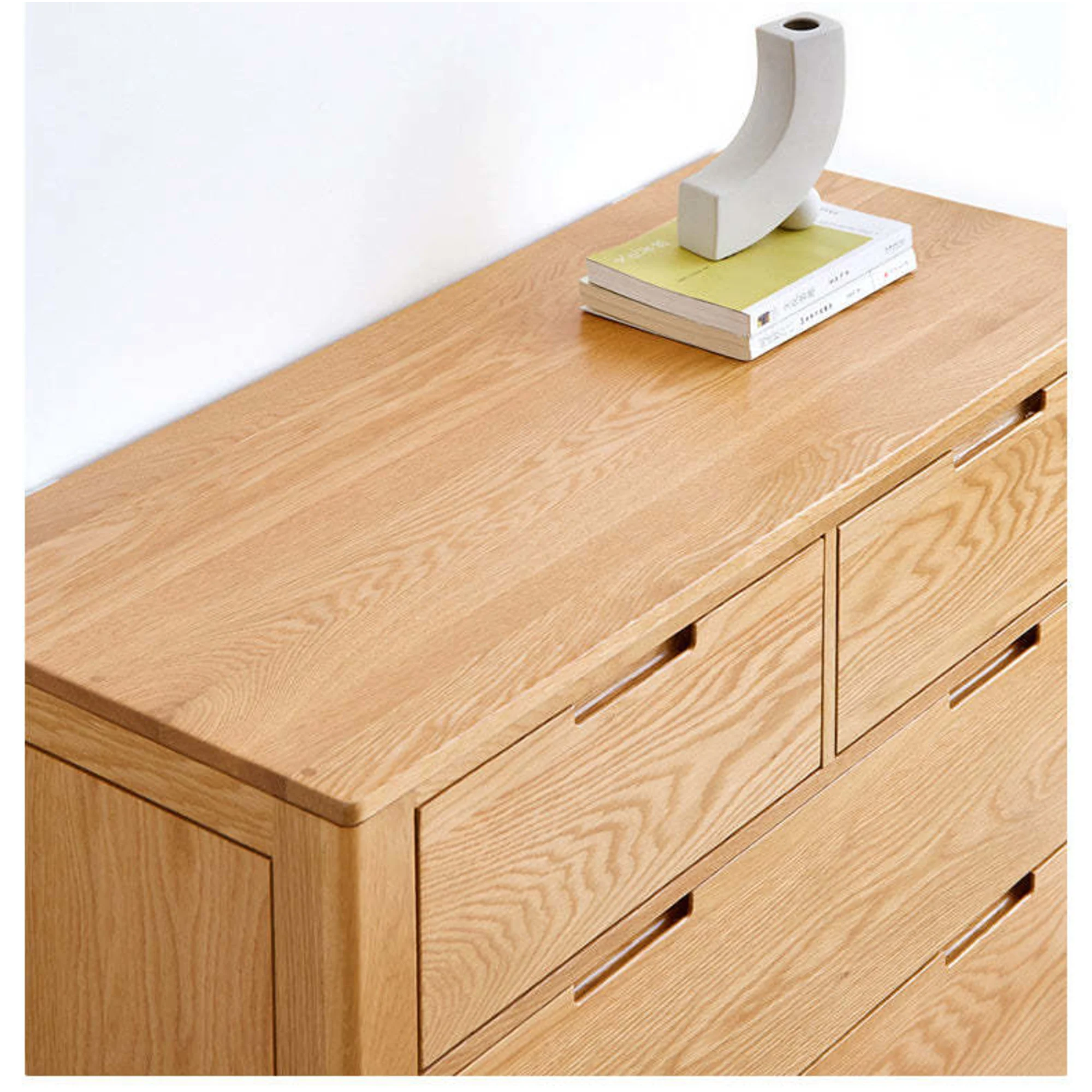 Solidwood Norway Chest of 5 drawers, 95x40CM, Natural Wood