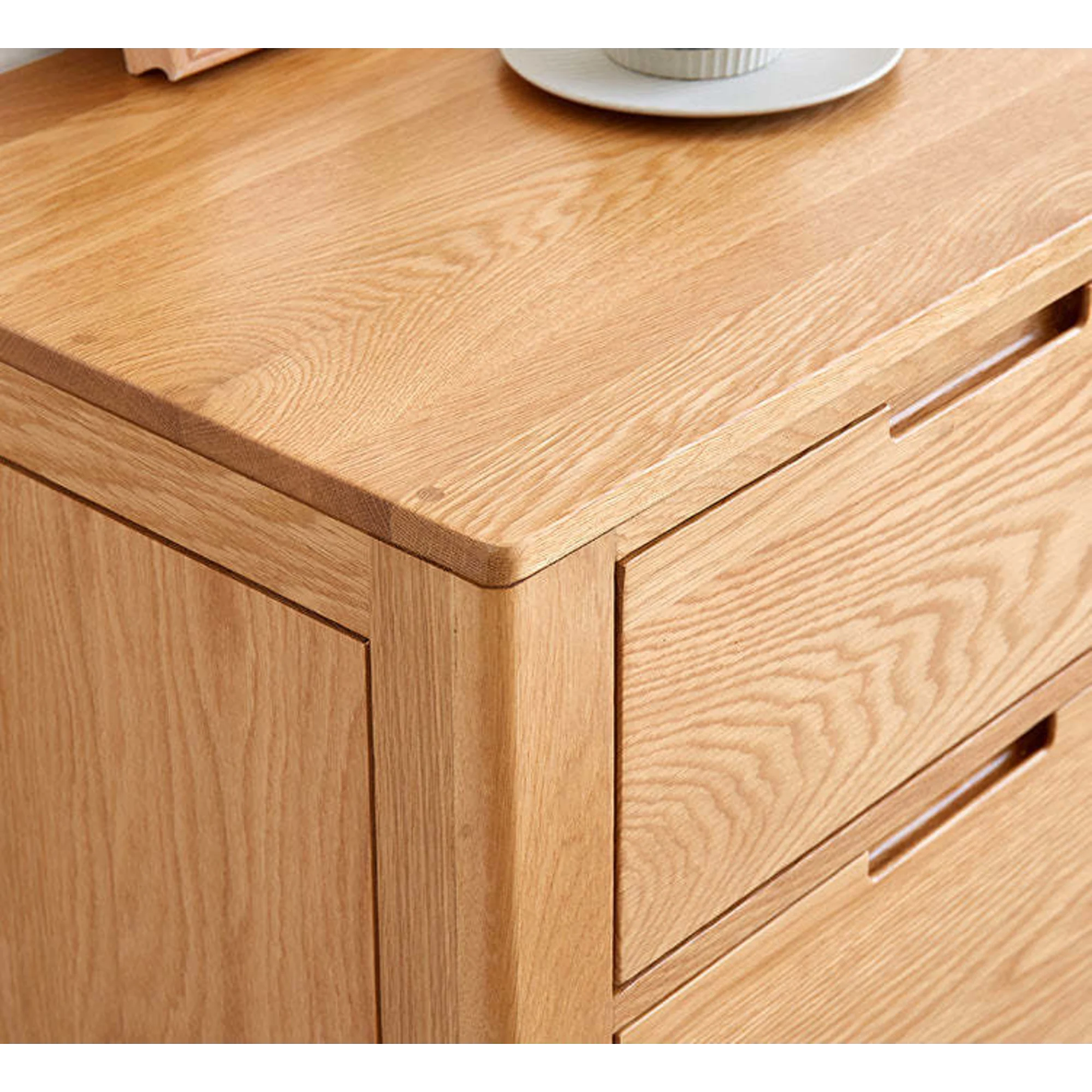 Solidwood Norway Chest of 5 drawers, 95x40CM, Natural Wood