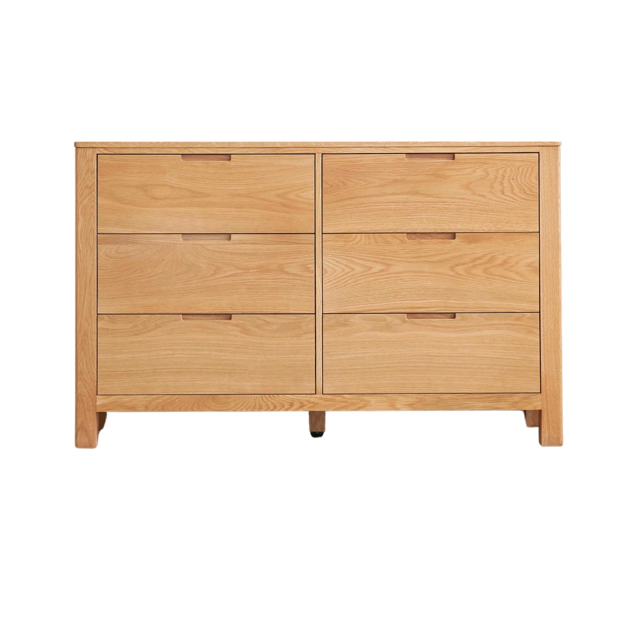 Solidwood Norway Chest of 6 drawers, 120x40CM, Natural Wood