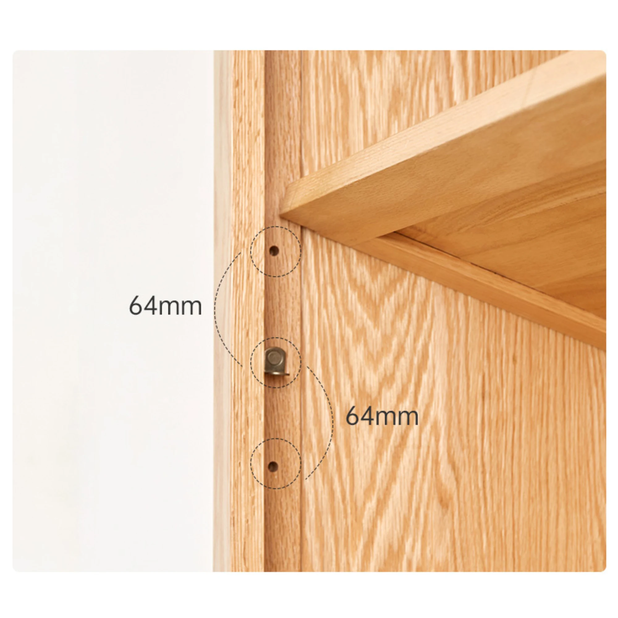 Solidwood Norway Bookcase, 85x32CM, Natural Wood