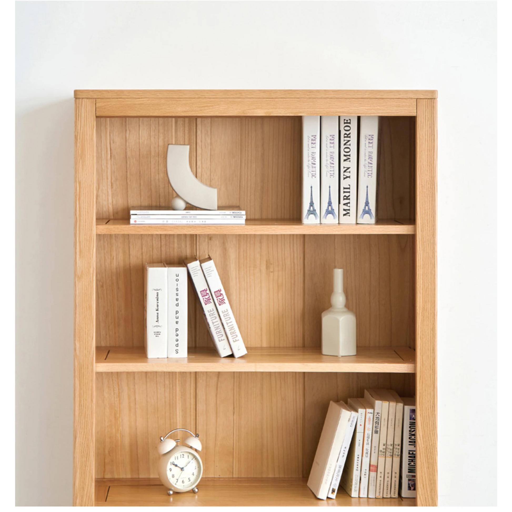 Solidwood Norway Bookcase, 85x32CM, Natural Wood