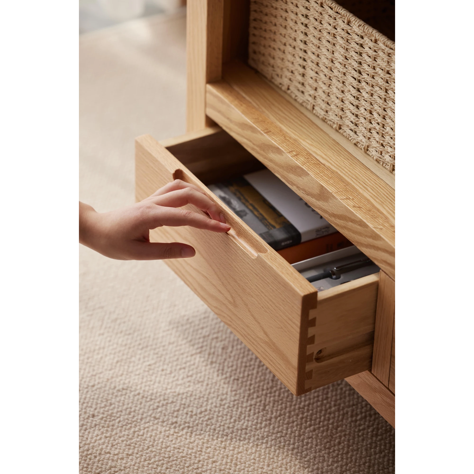 Solidwood Norway Bookcase, 100x32CM, Natural Wood