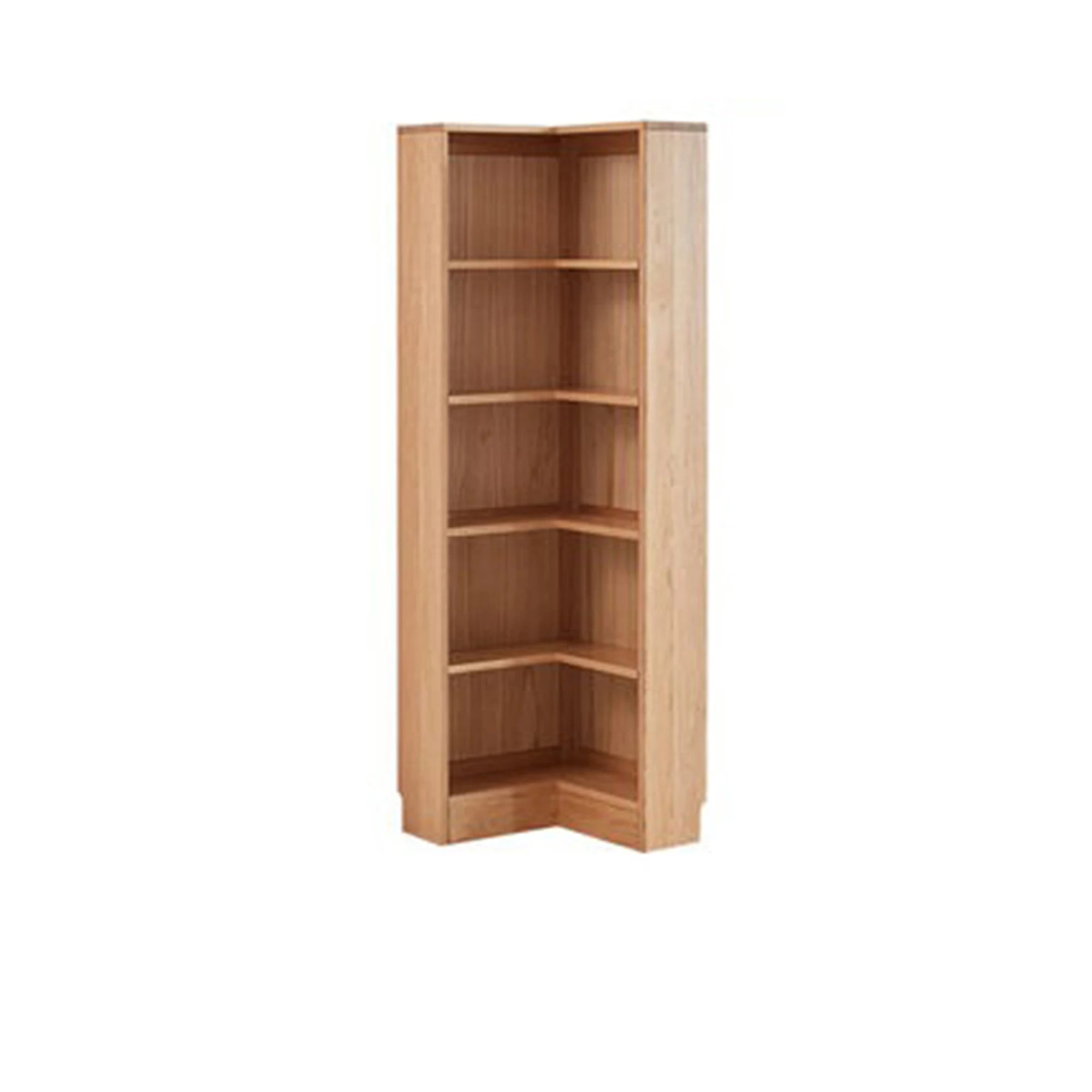 Solidwood Pittsburgh Corner Bookcase, 55x55x180cm, Natural Wood