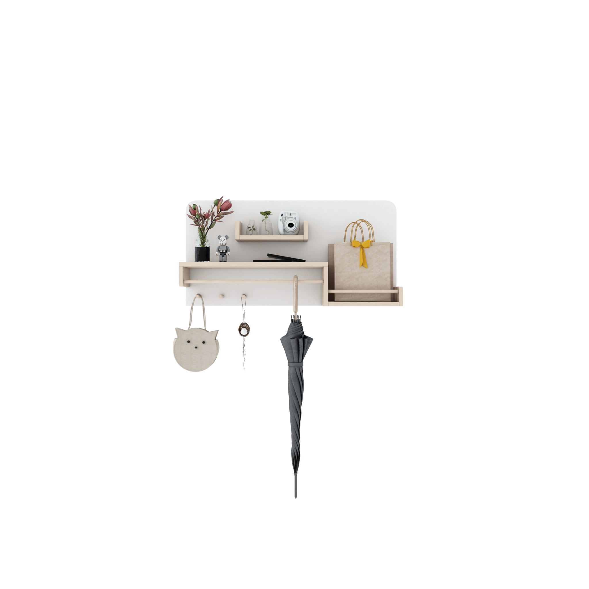 Alpaka Kaia Kids Hanging Shelf, White, 90x21.5x45cm